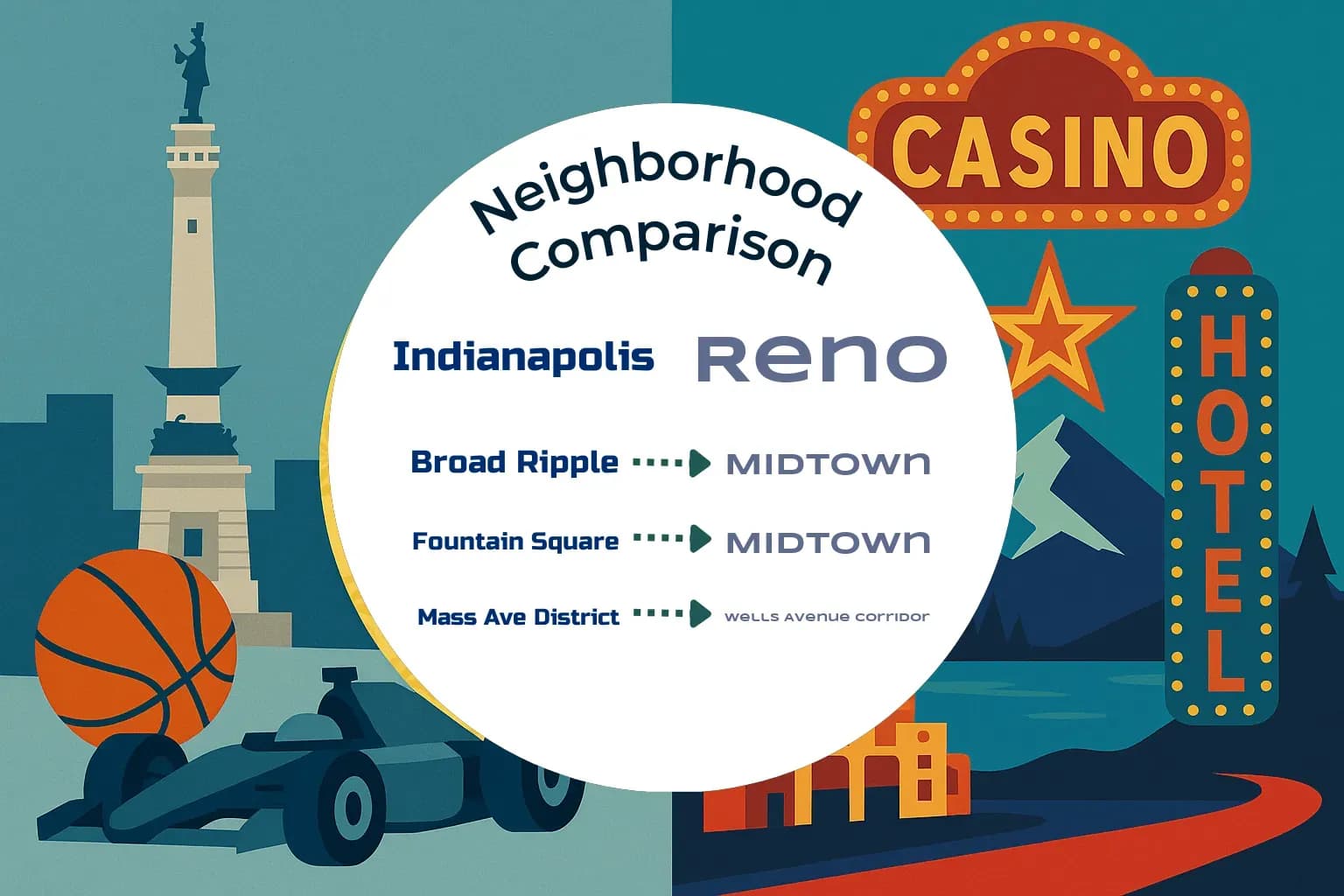 Indianapolis vs Reno Neighborhood Comparison
