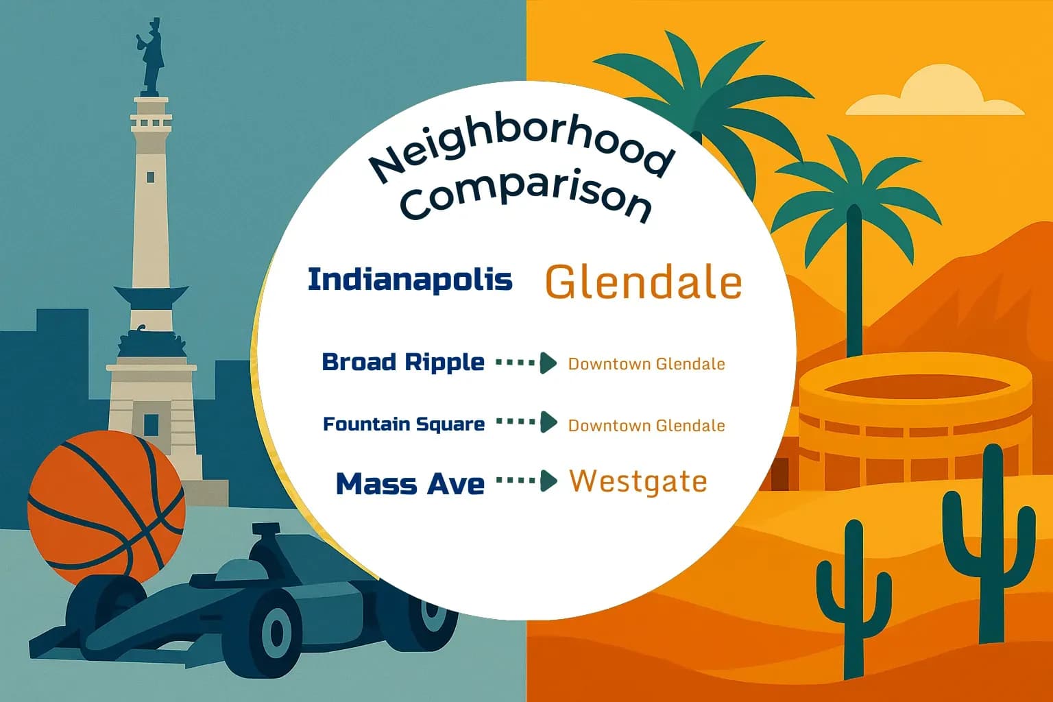 Indianapolis vs Glendale Neighborhood Comparison