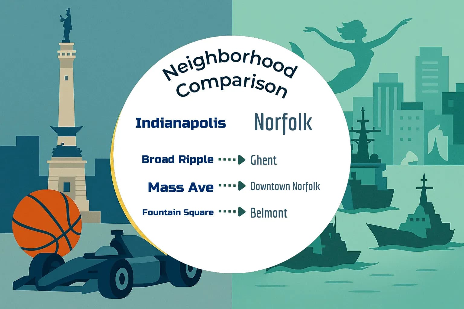 Indianapolis vs Norfolk Neighborhood Comparison