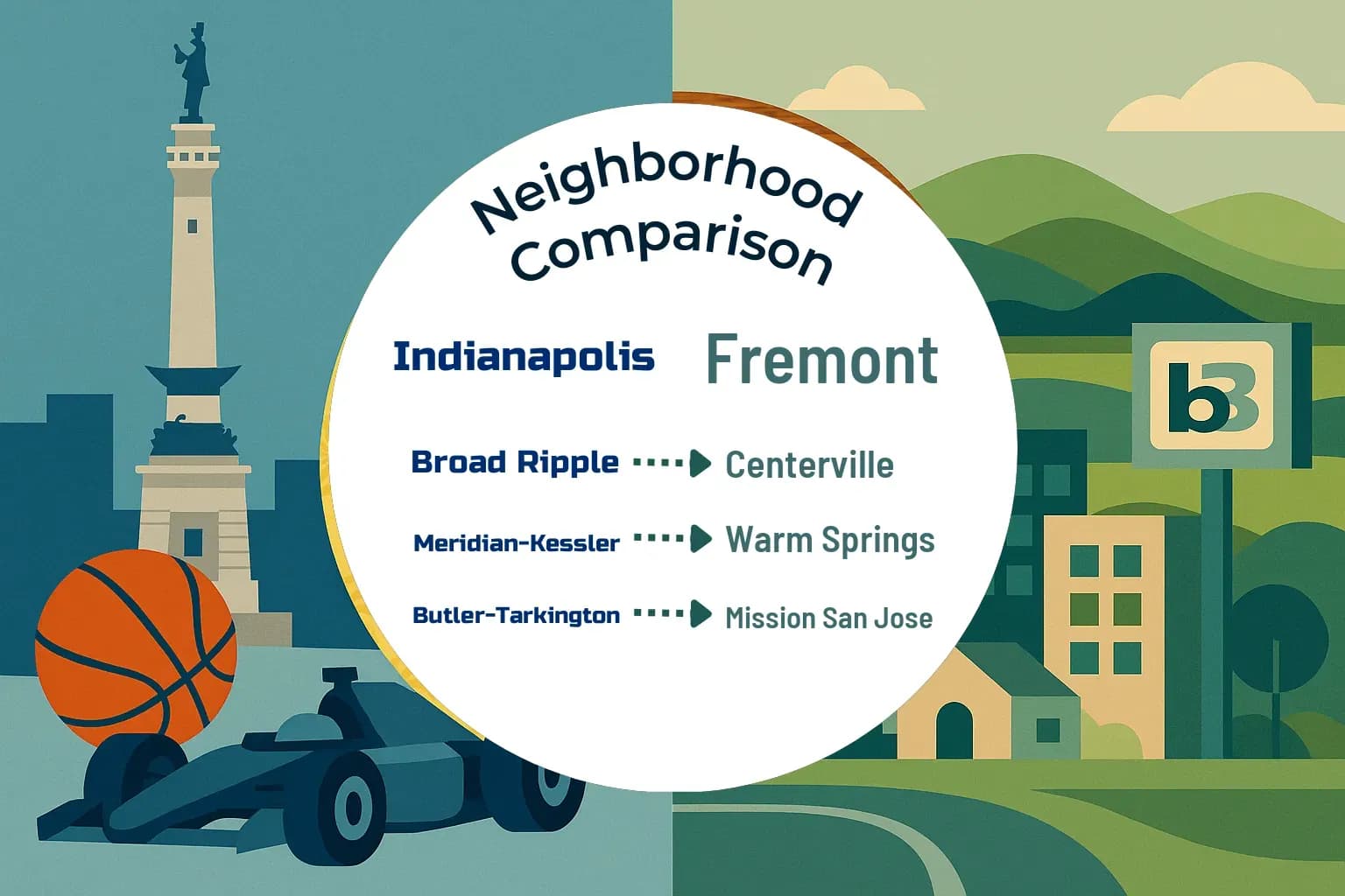 Indianapolis vs Fremont Neighborhood Comparison