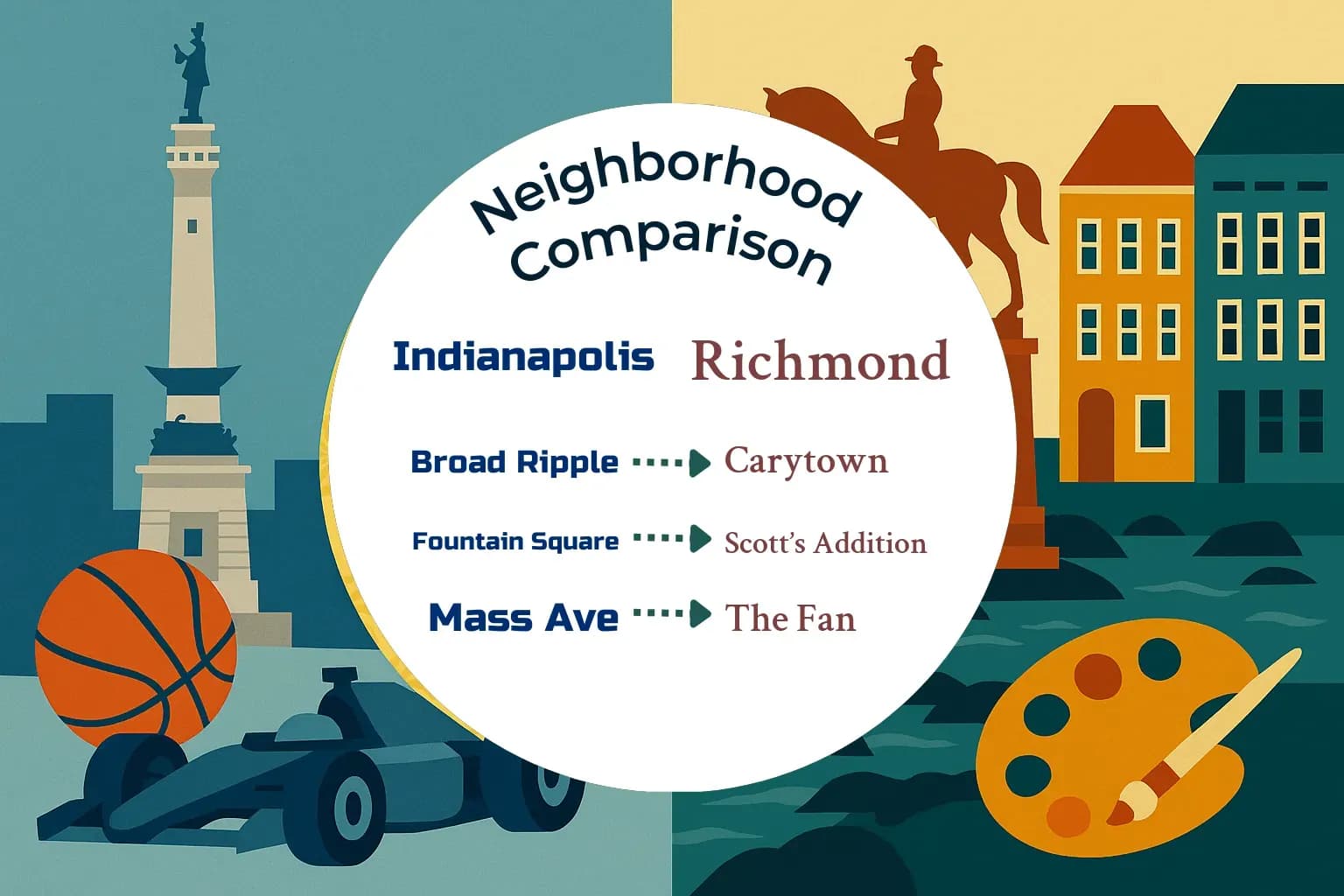 Indianapolis vs Richmond Neighborhood Comparison
