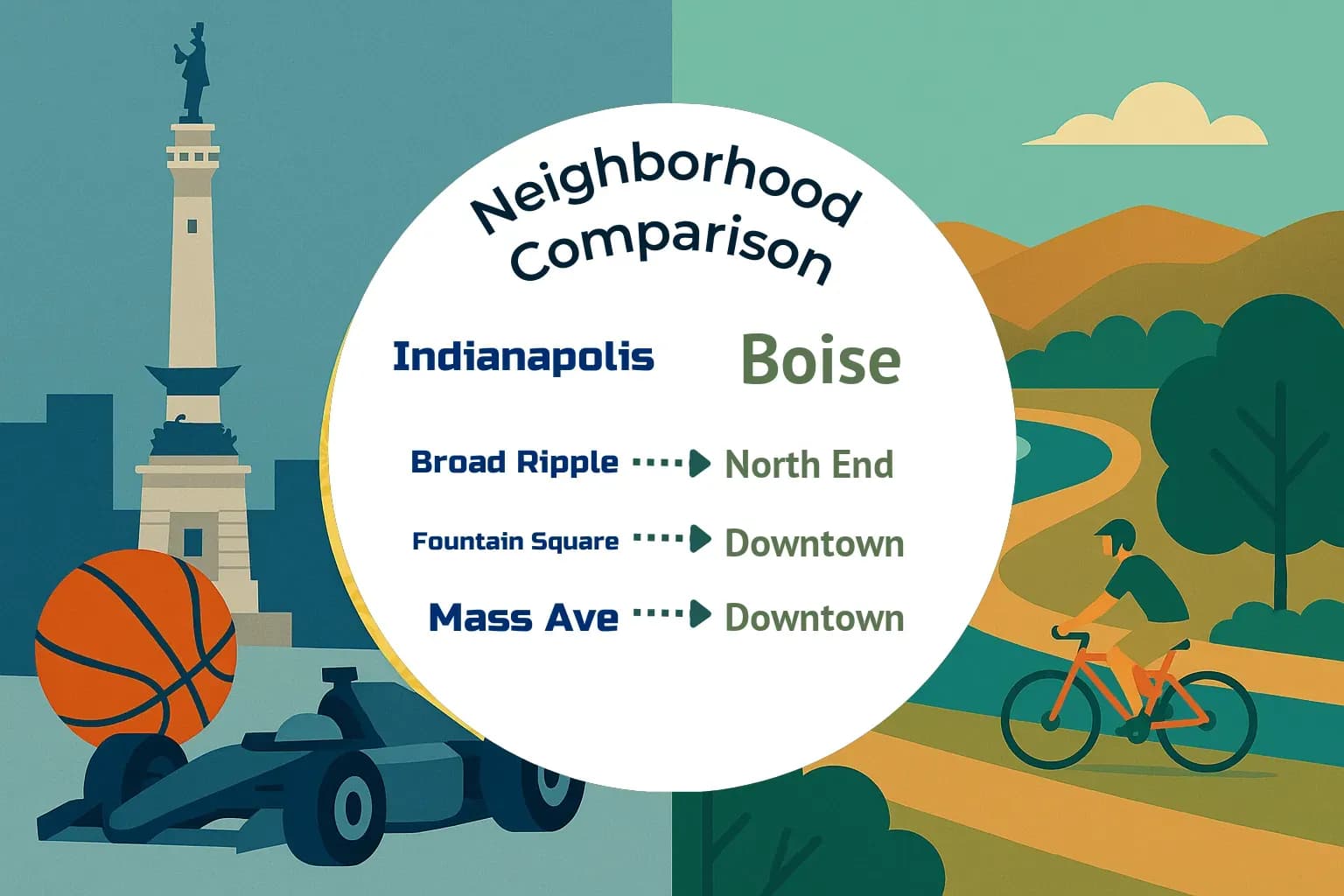Indianapolis vs Boise Neighborhood Comparison
