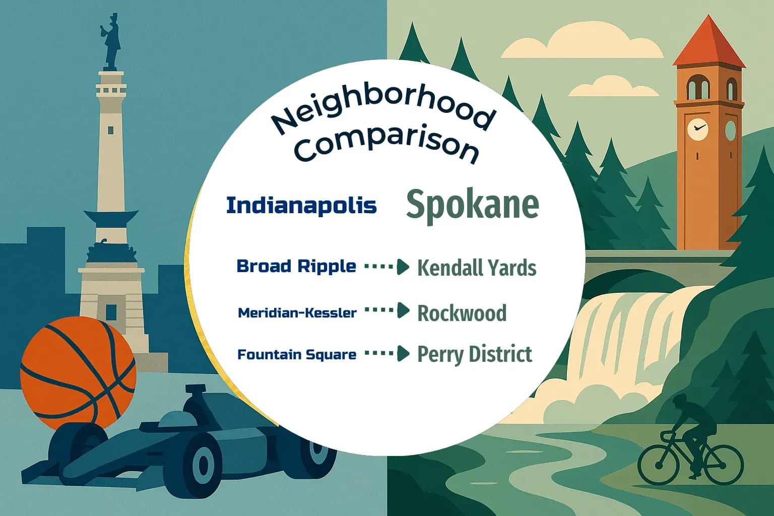 Indianapolis vs Spokane Neighborhood Comparison