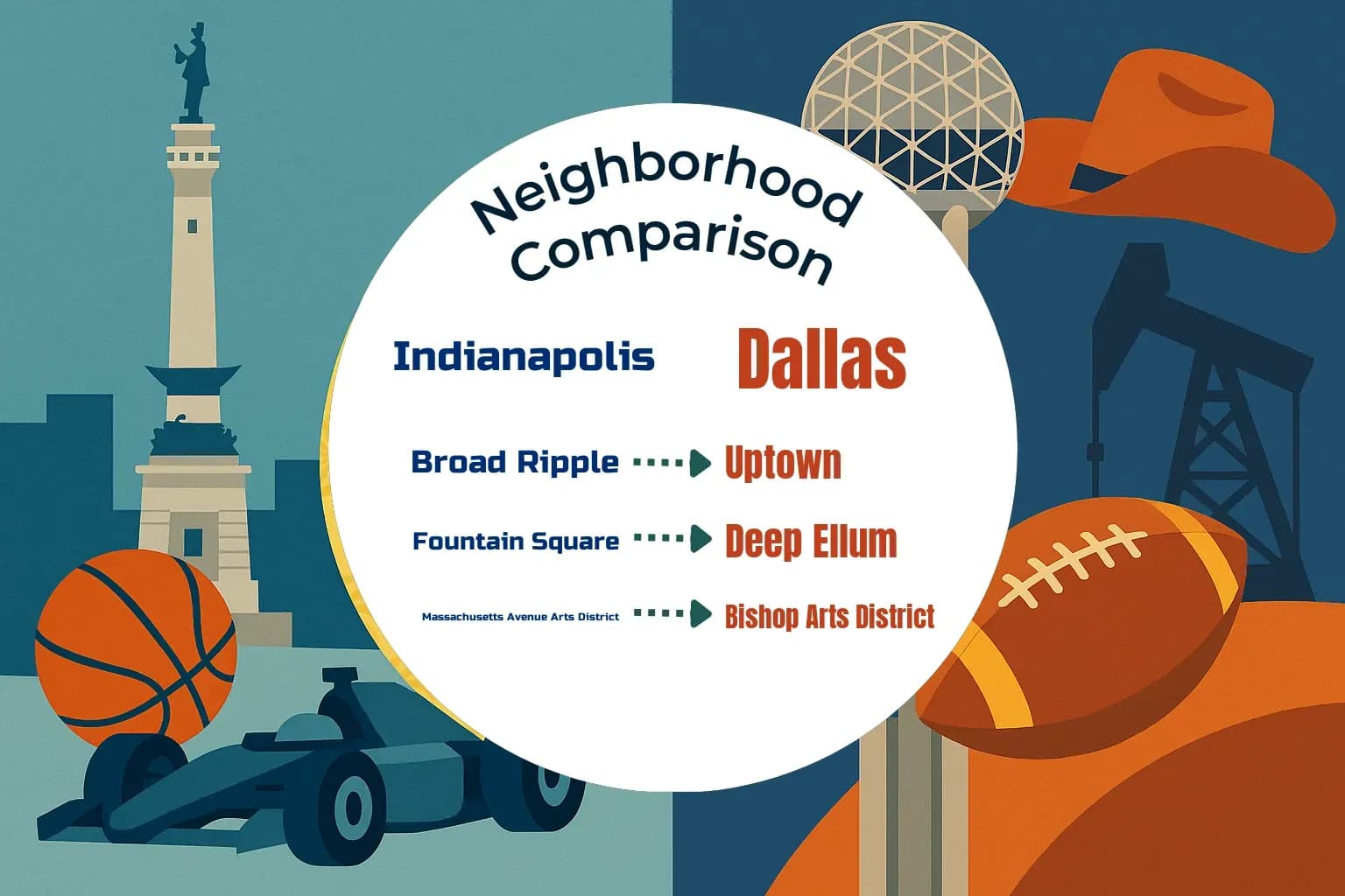 Indianapolis vs Dallas Neighborhood Comparison
