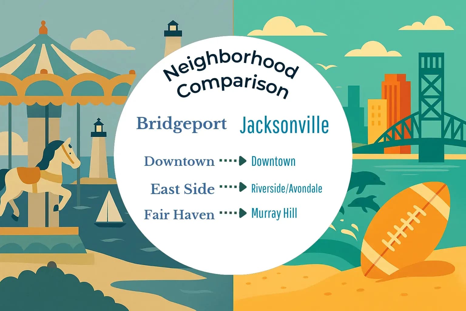 Bridgeport vs Jacksonville Neighborhood Comparison