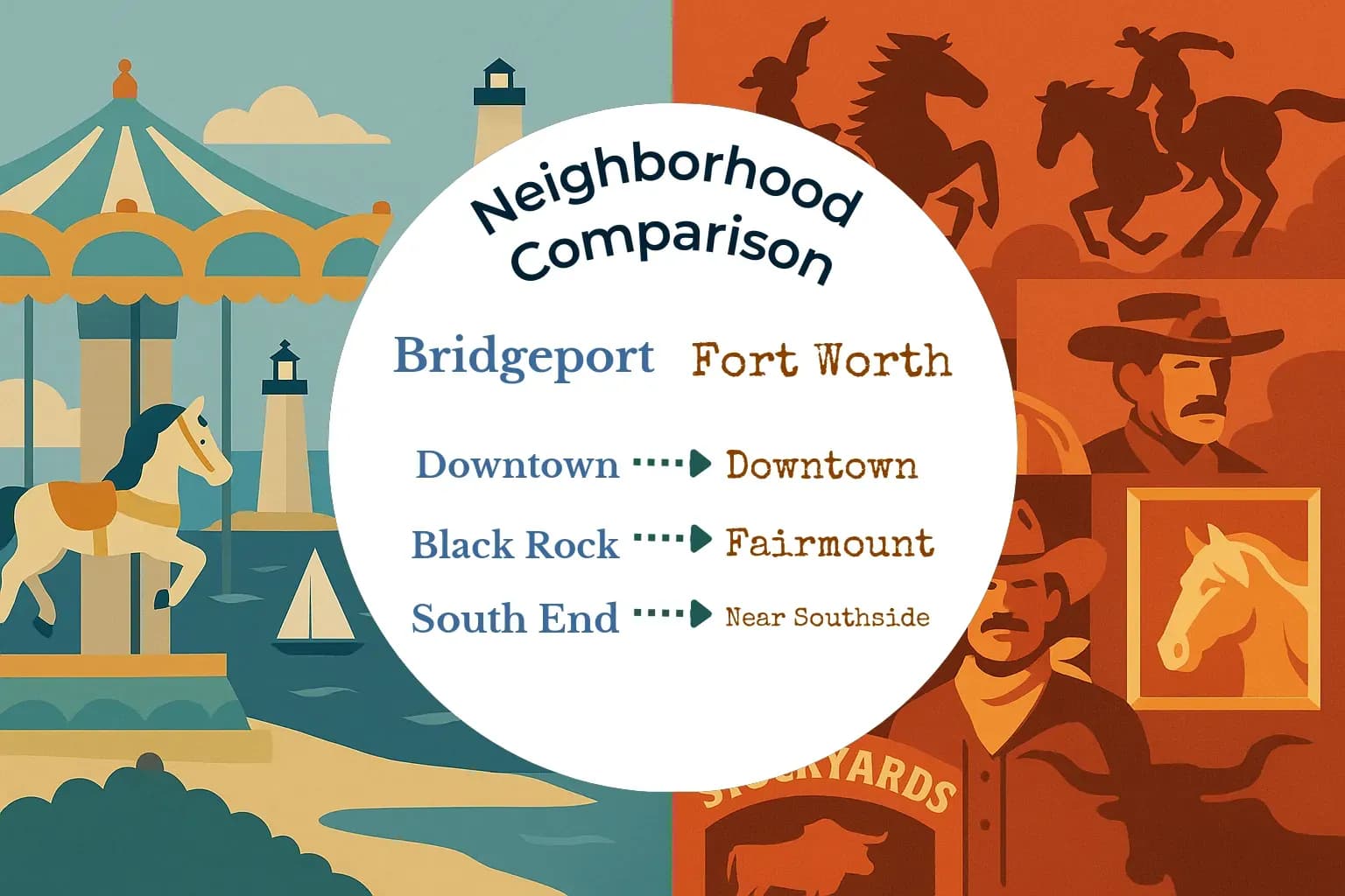 Bridgeport vs Fort Worth Neighborhood Comparison