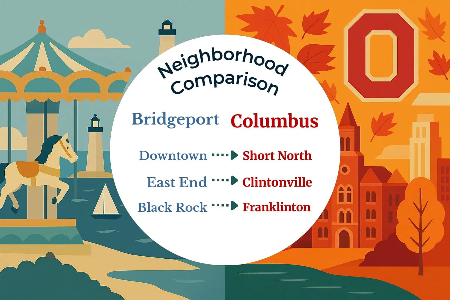 Bridgeport vs Columbus Neighborhood Comparison