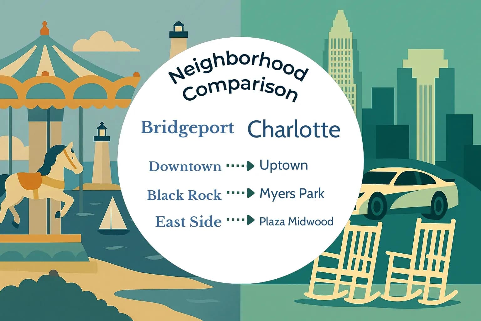 Bridgeport vs Charlotte Neighborhood Comparison
