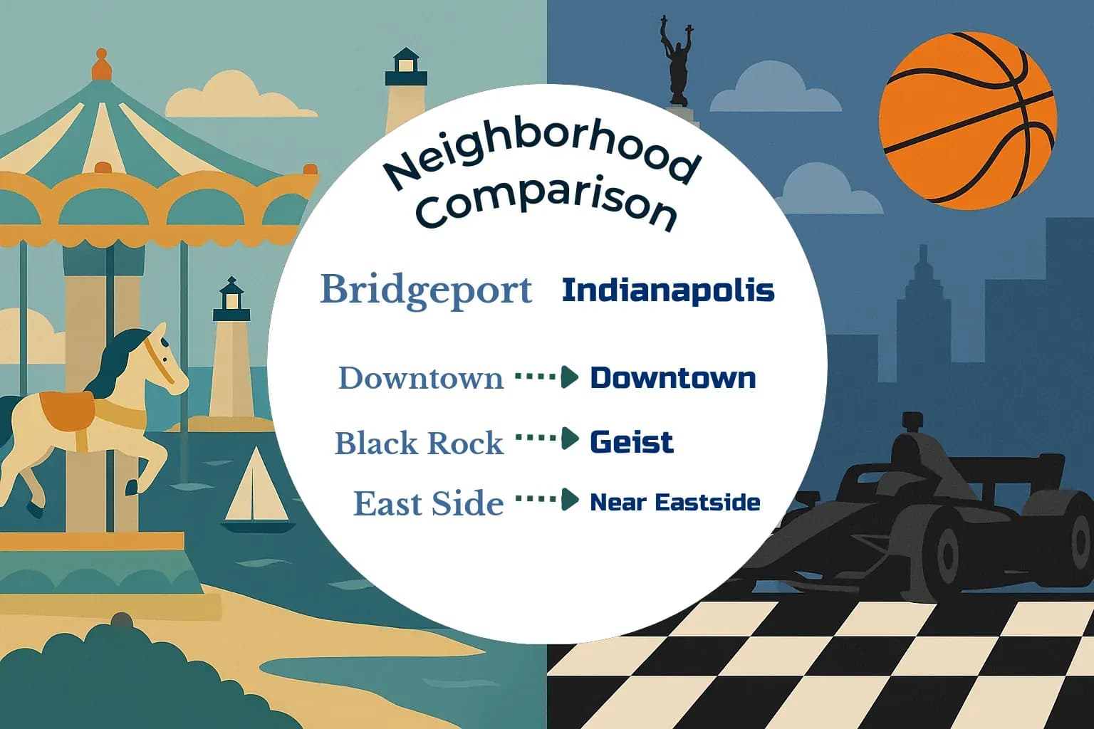 Bridgeport vs Indianapolis Neighborhood Comparison