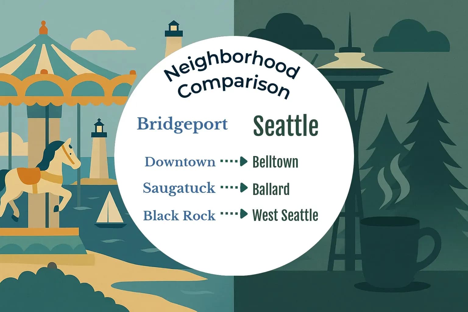 Bridgeport vs Seattle Neighborhood Comparison