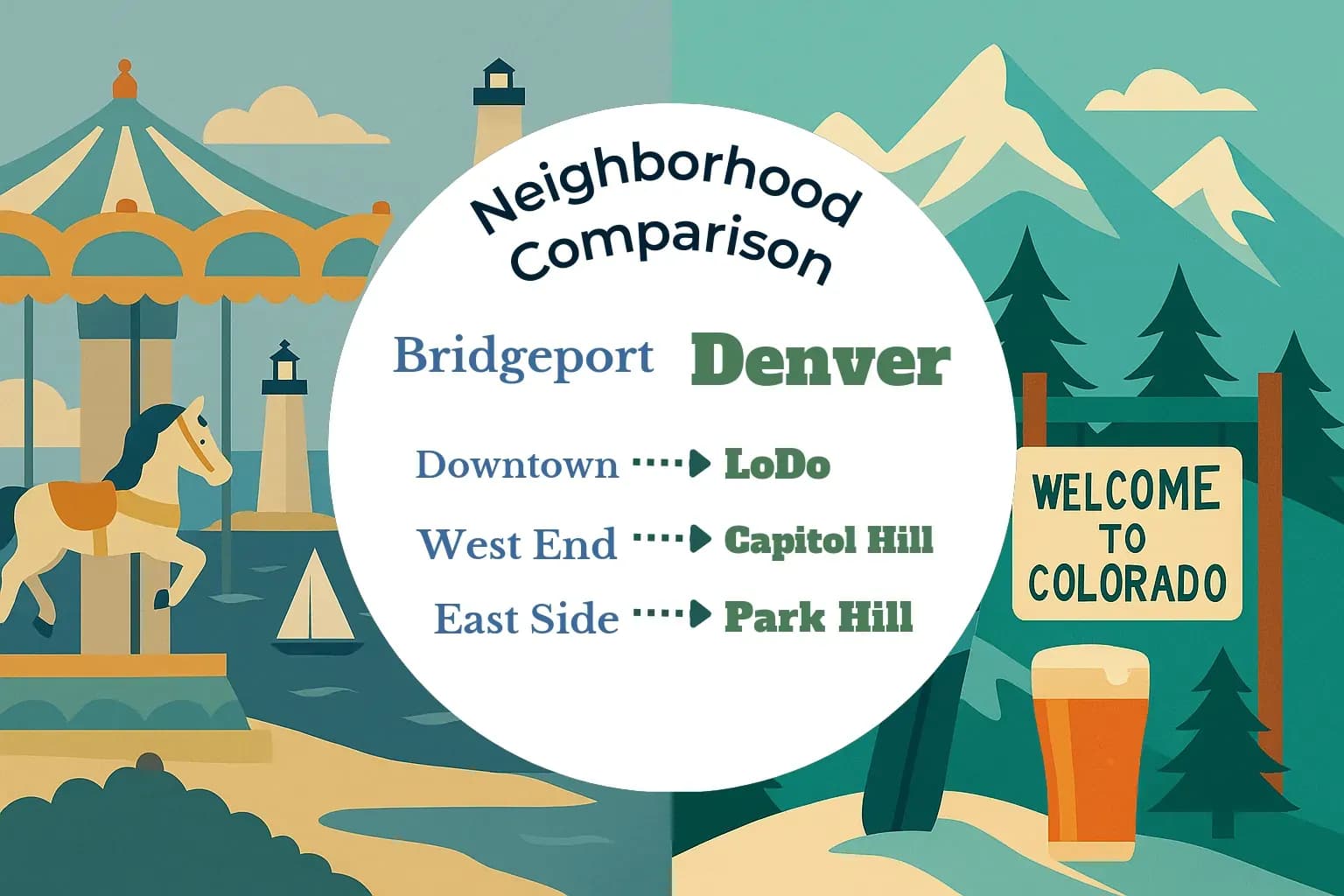 Bridgeport vs Denver Neighborhood Comparison