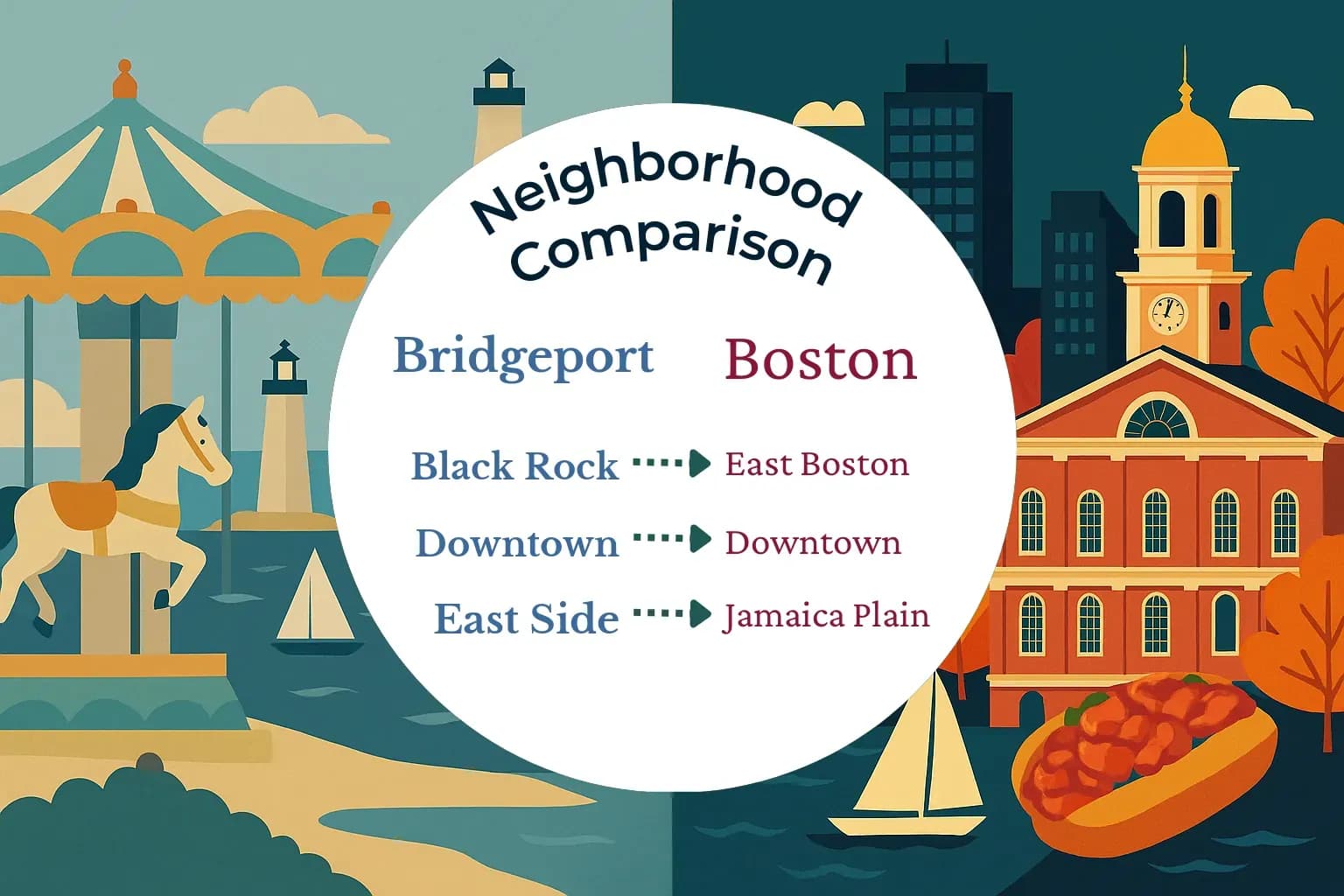 Bridgeport vs Boston Neighborhood Comparison