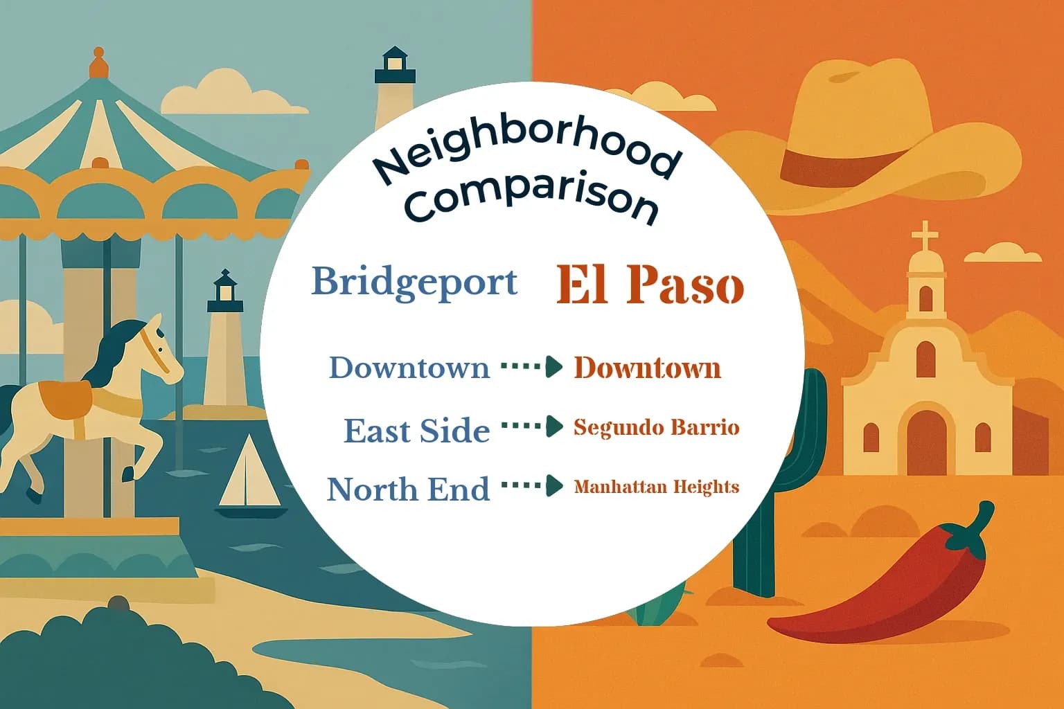 Bridgeport vs El Paso Neighborhood Comparison