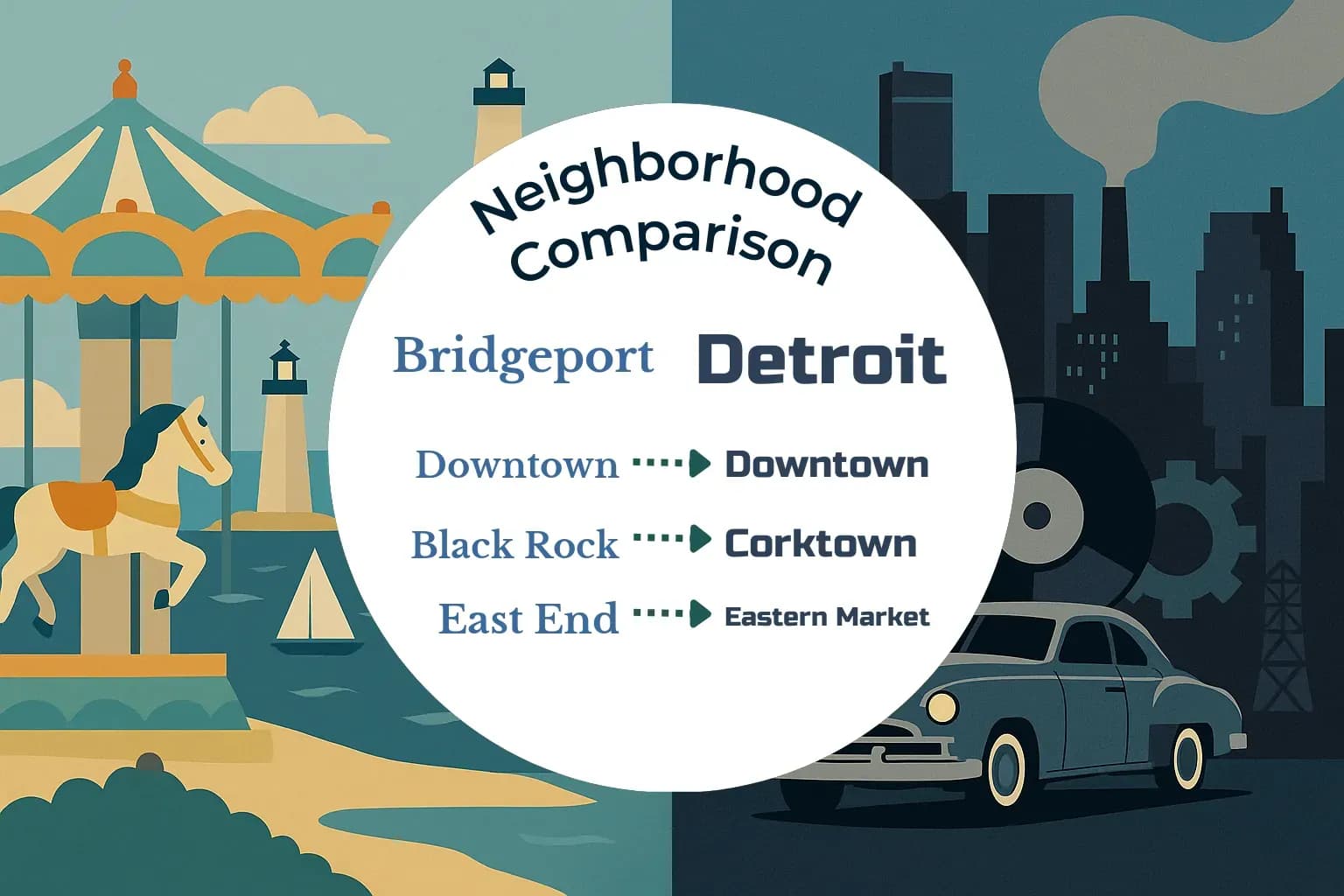 Bridgeport vs Detroit Neighborhood Comparison
