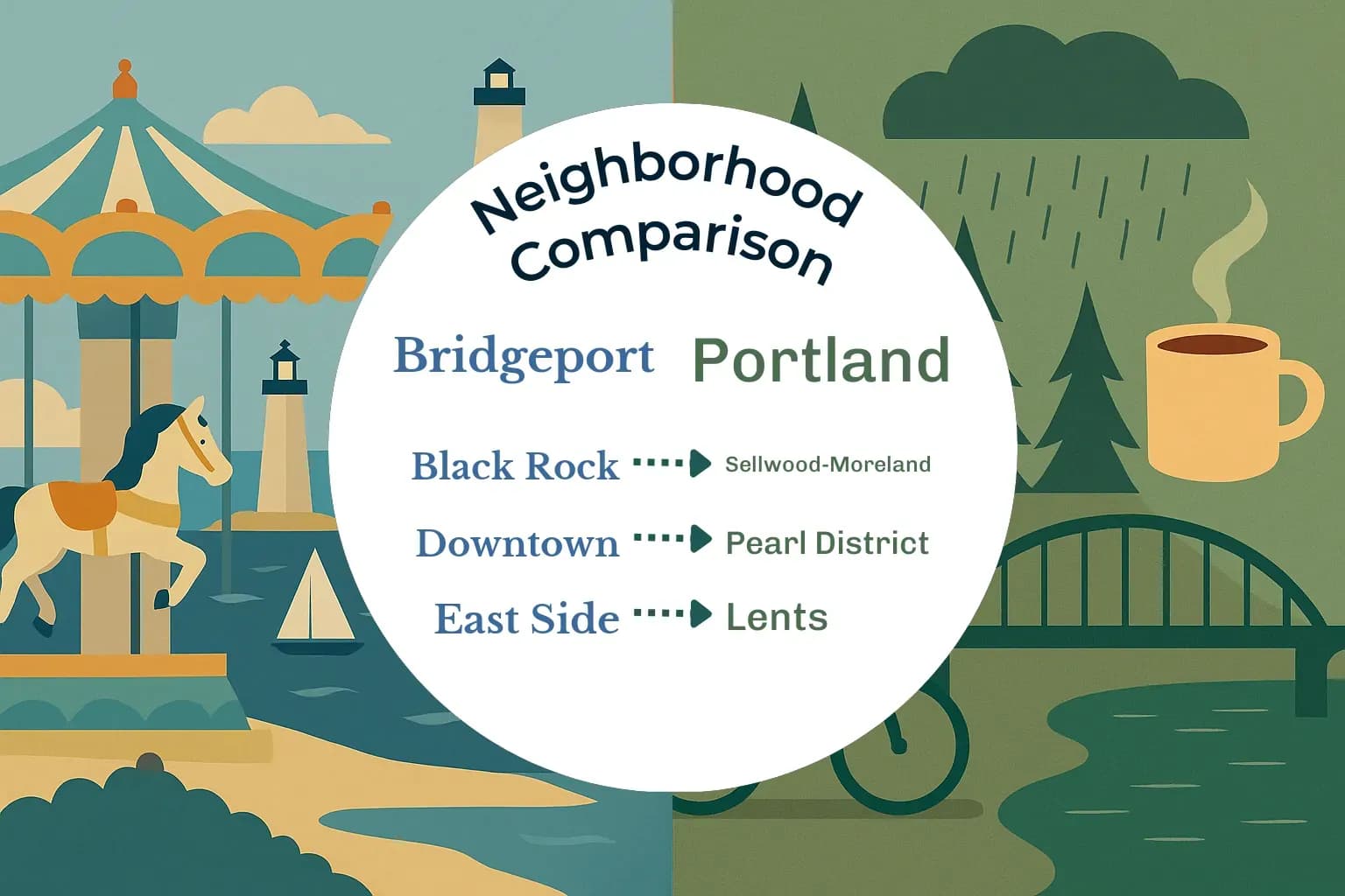 Bridgeport vs Portland Neighborhood Comparison
