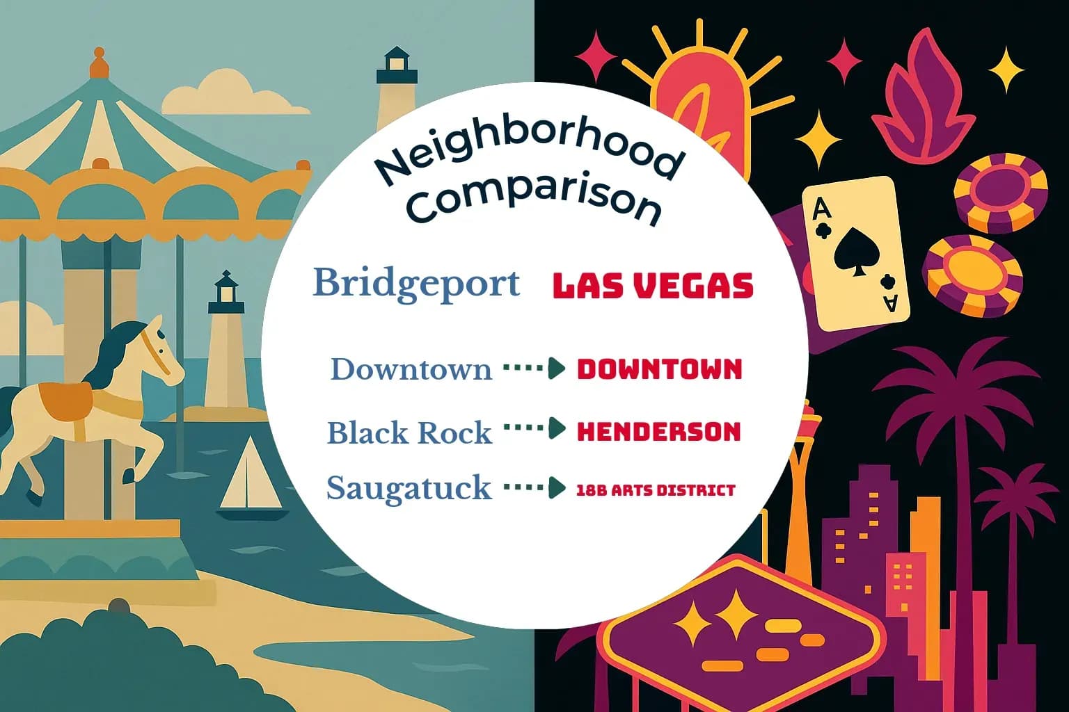 Bridgeport vs Las Vegas Neighborhood Comparison