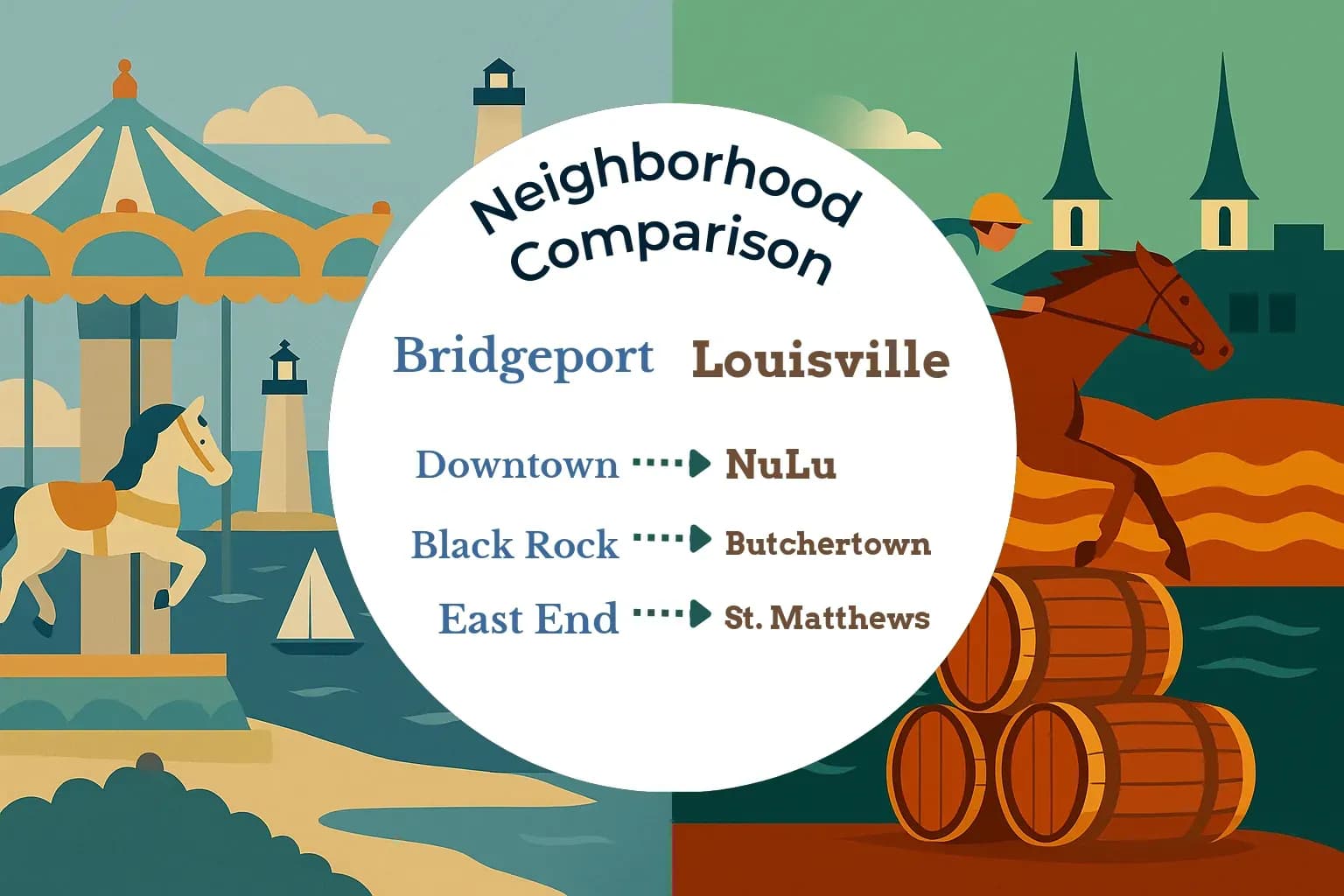 Bridgeport vs Louisville Neighborhood Comparison