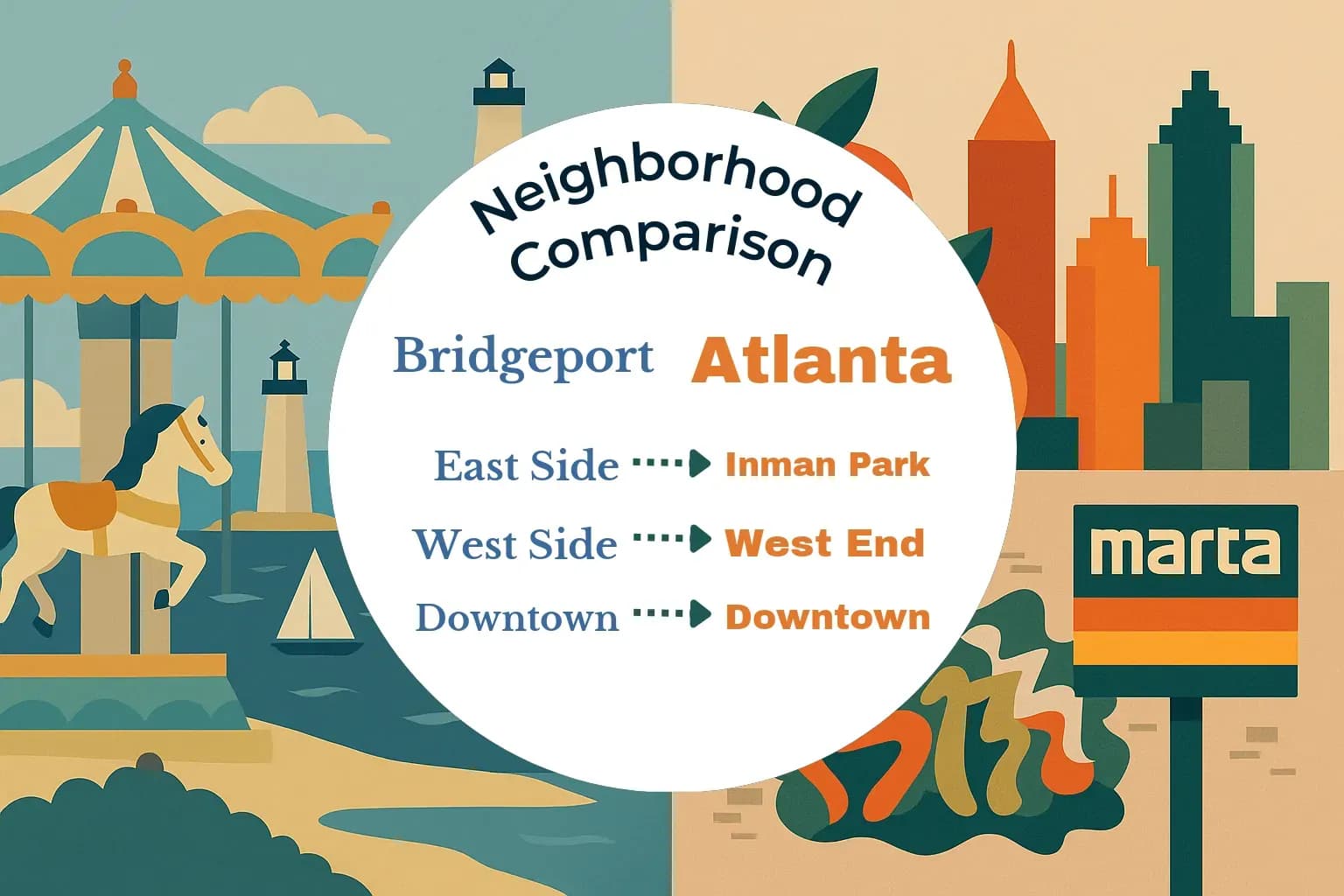 Bridgeport vs Atlanta Neighborhood Comparison