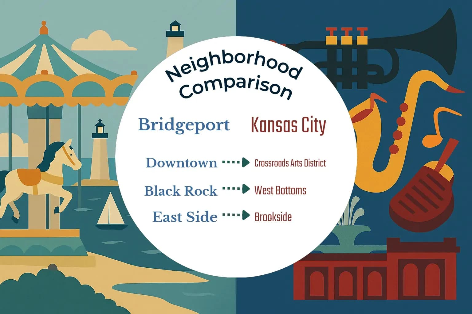 Bridgeport vs Kansas City Neighborhood Comparison