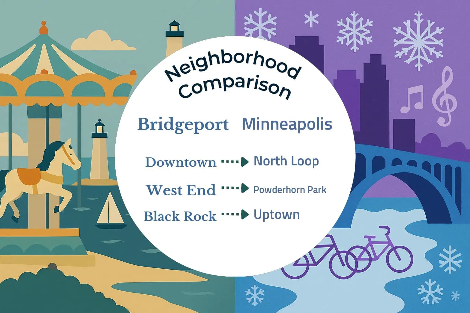 Bridgeport vs Minneapolis Neighborhood Comparison