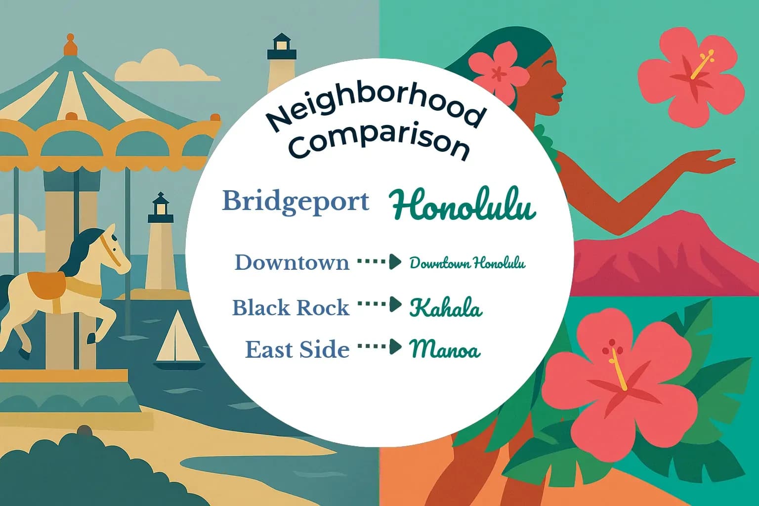 Bridgeport vs Honolulu Neighborhood Comparison