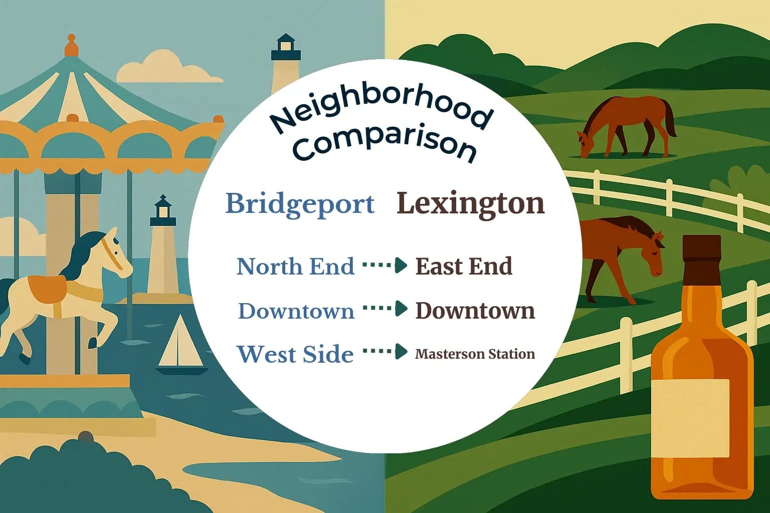 Bridgeport vs Lexington Neighborhood Comparison