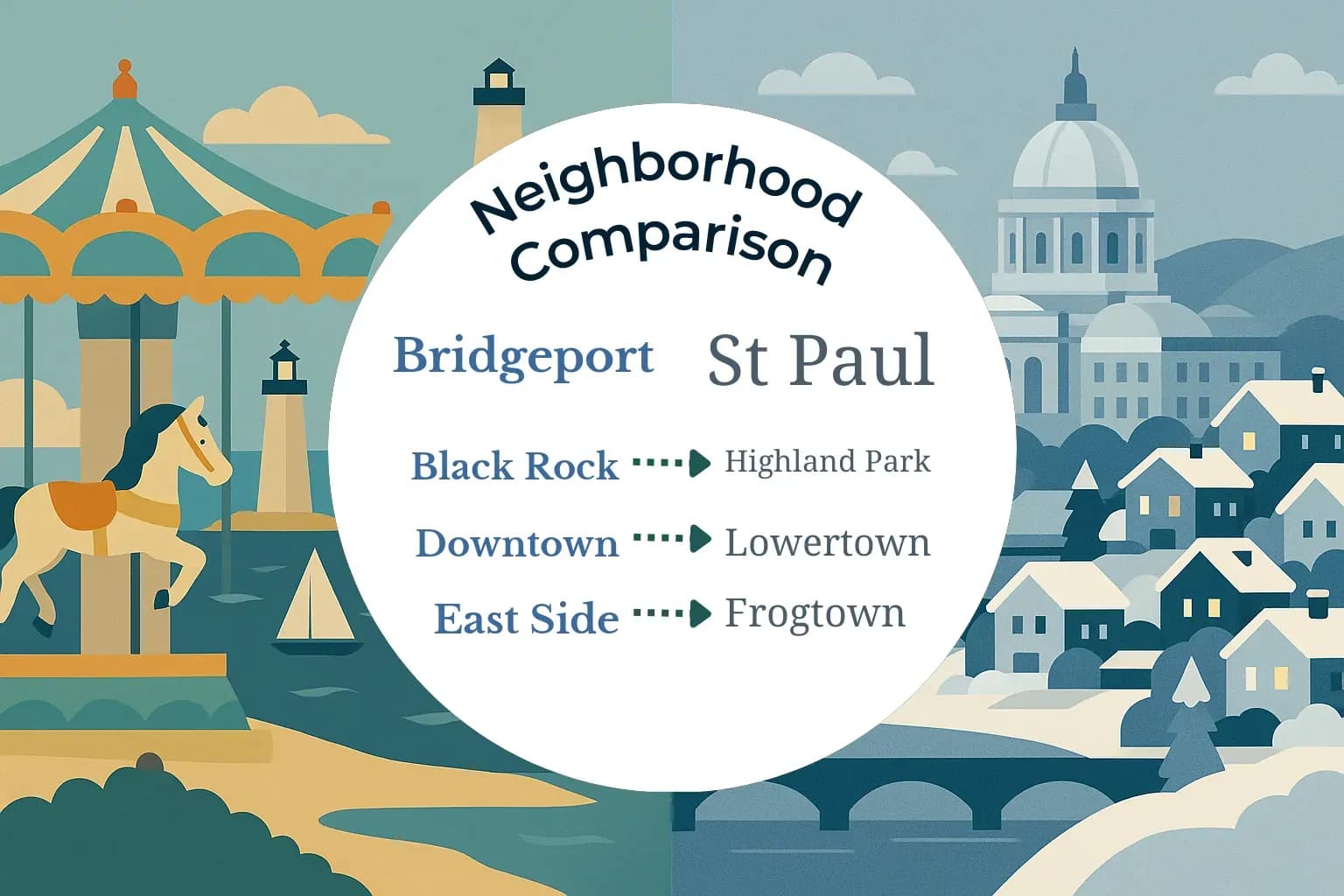 Bridgeport vs St. Paul Neighborhood Comparison