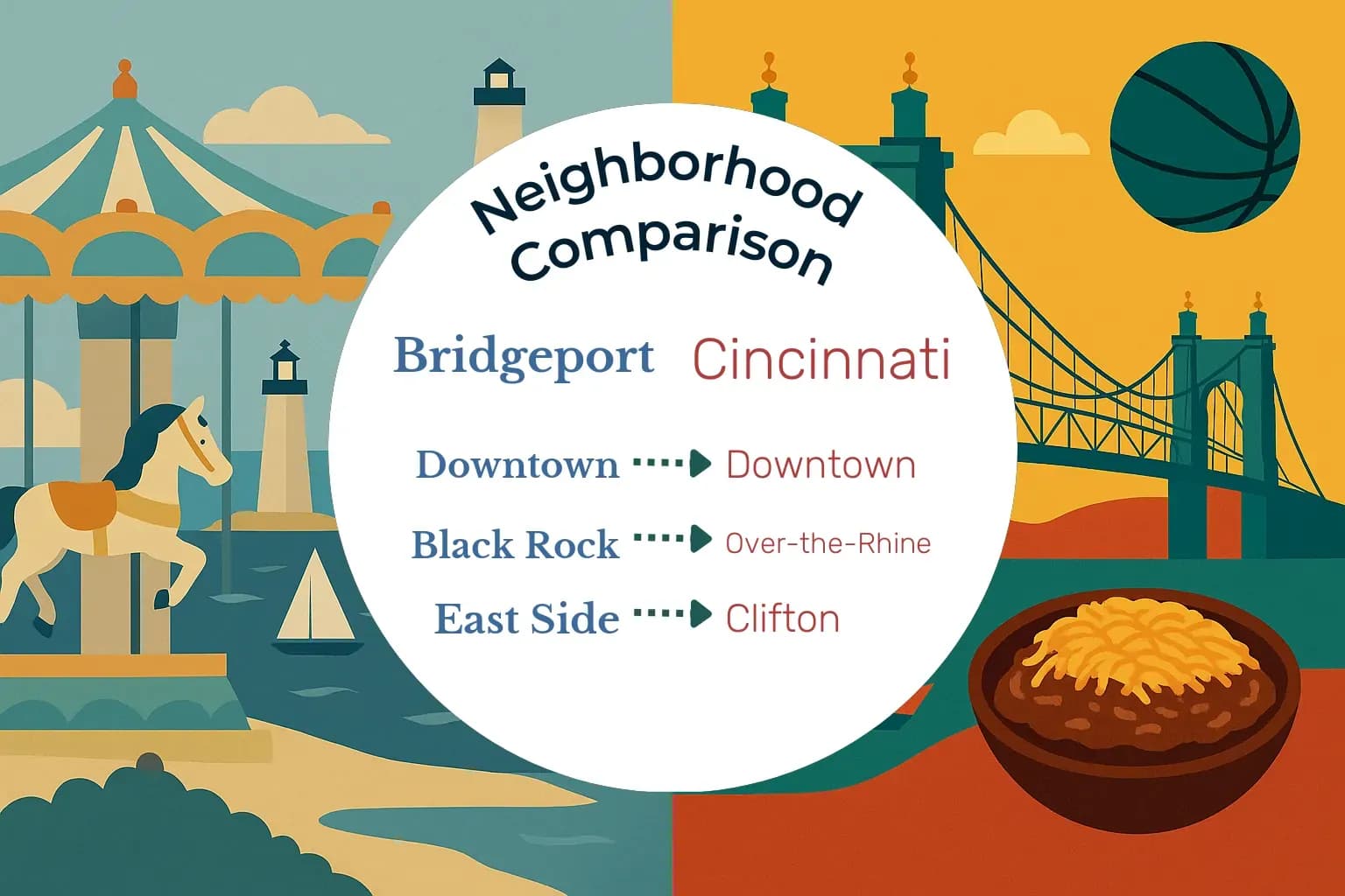 Bridgeport vs Cincinnati Neighborhood Comparison