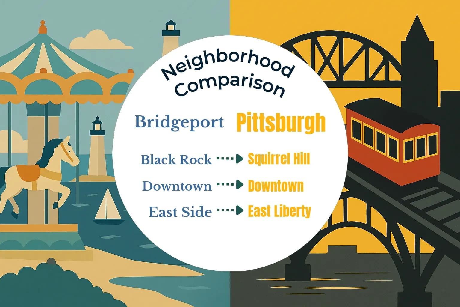 Bridgeport vs Pittsburgh Neighborhood Comparison