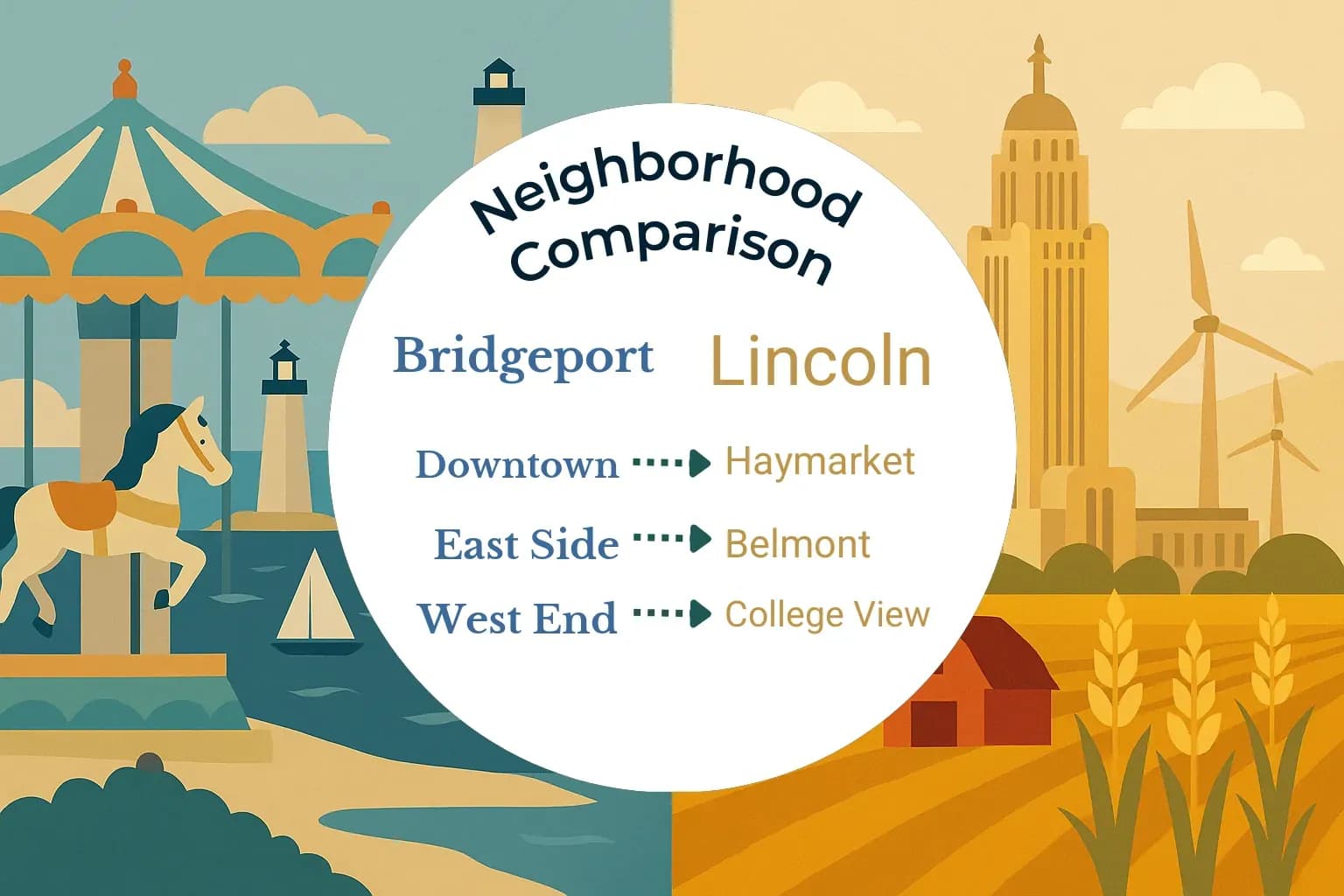 Bridgeport vs Lincoln Neighborhood Comparison