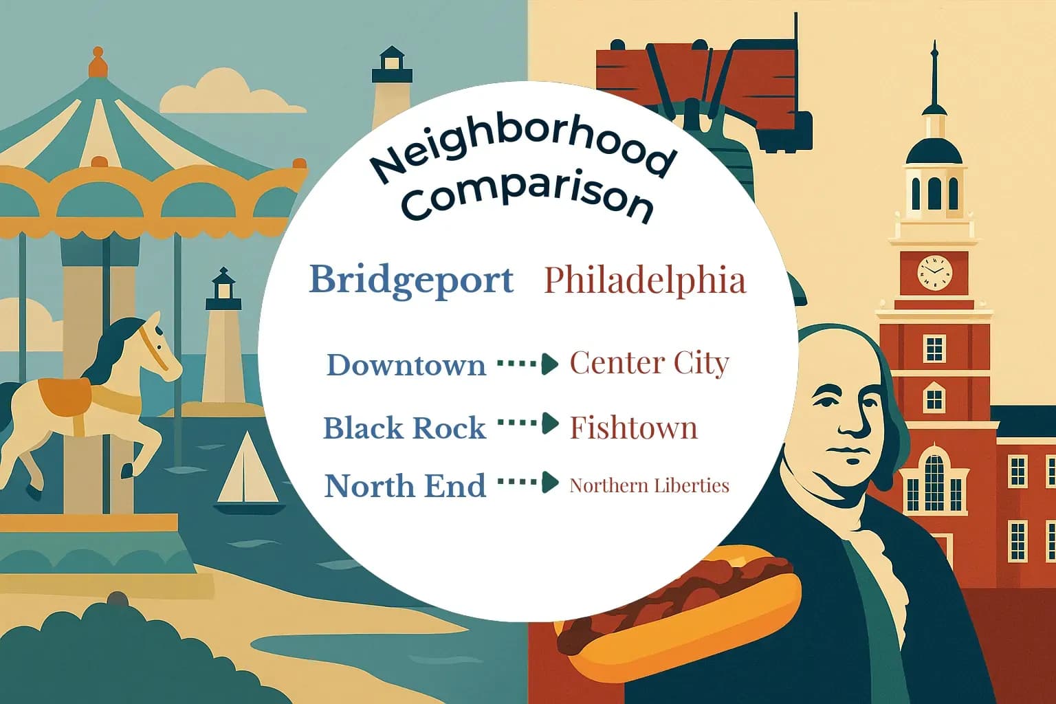 Bridgeport vs Philadelphia Neighborhood Comparison