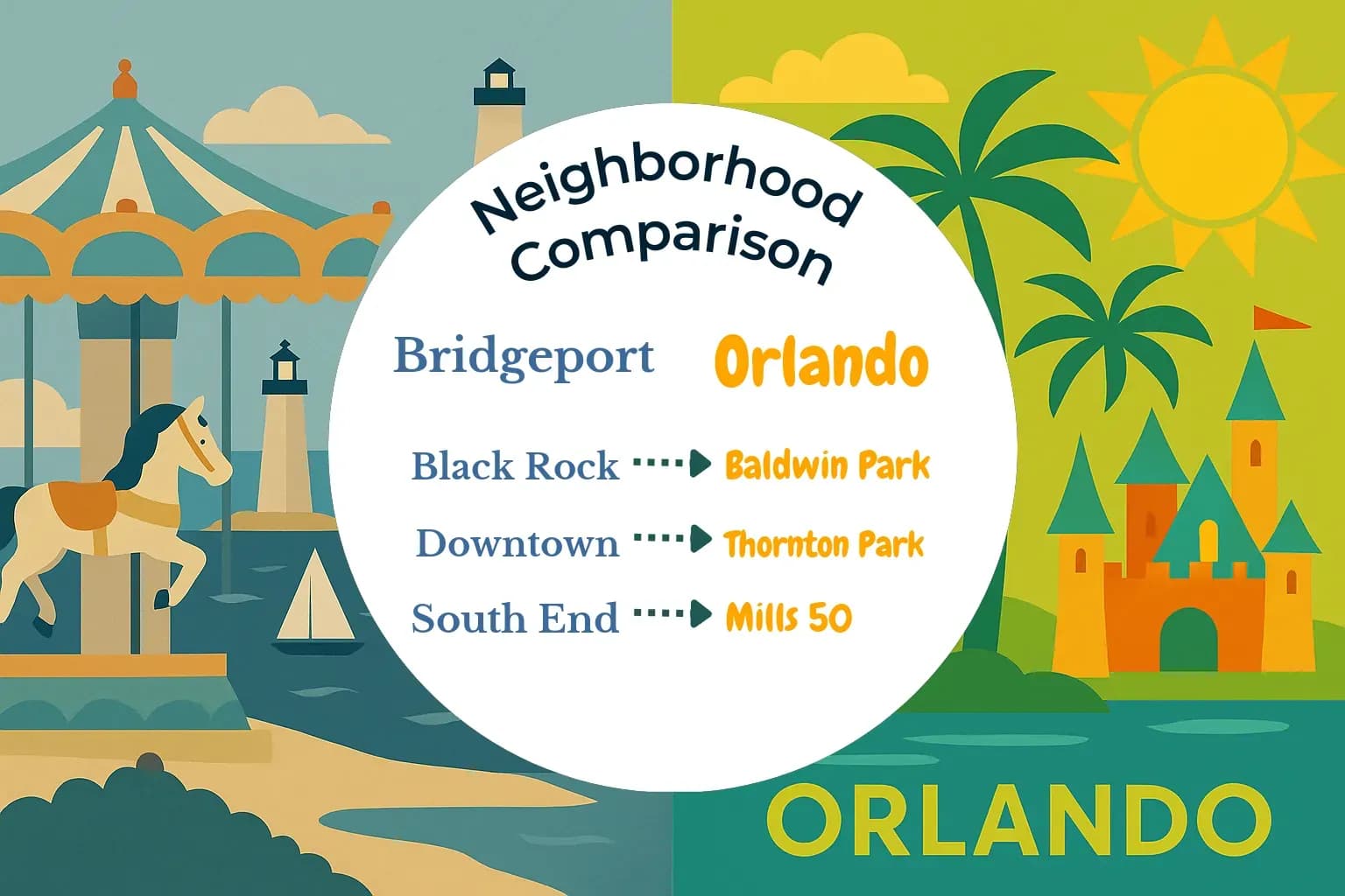 Bridgeport vs Orlando Neighborhood Comparison