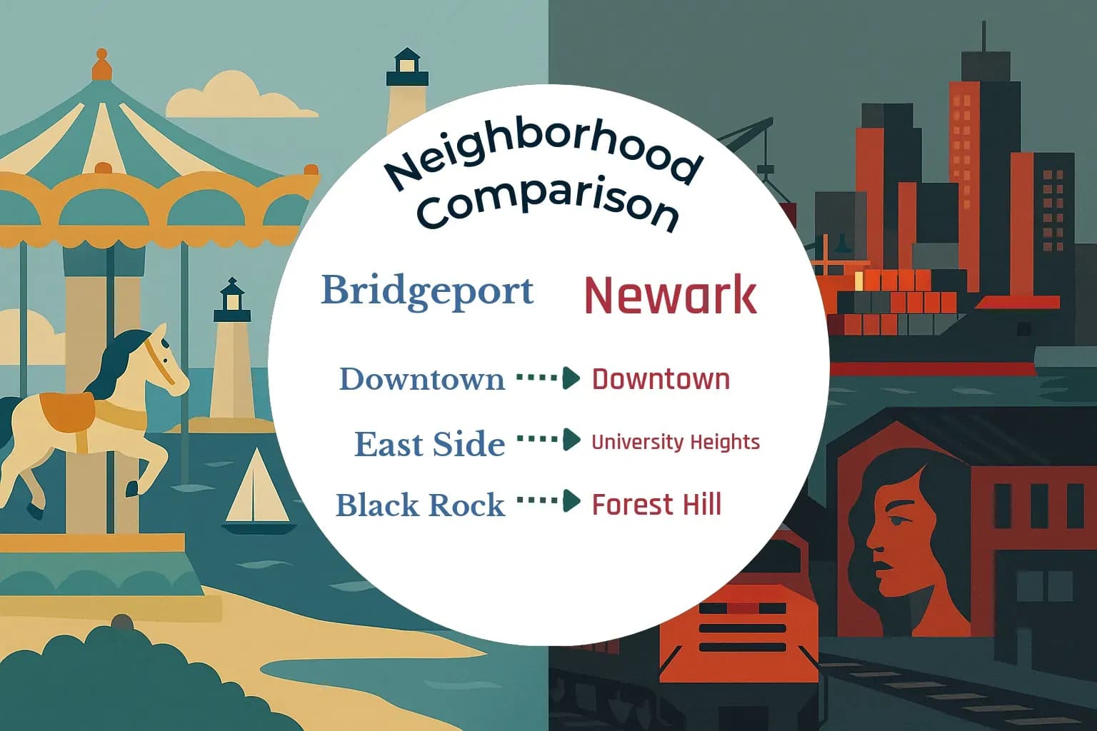 Bridgeport vs Newark Neighborhood Comparison