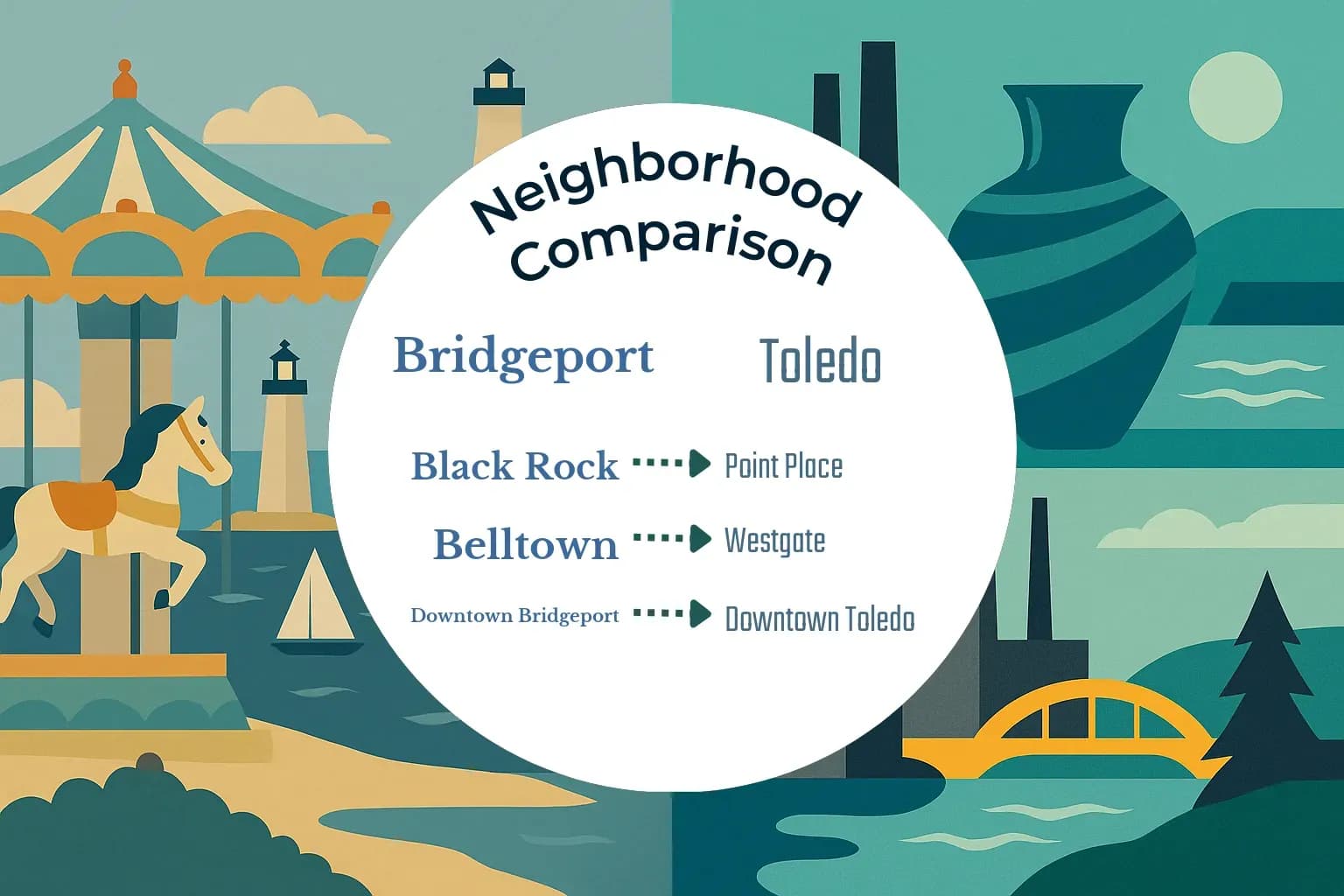 Bridgeport vs Toledo Neighborhood Comparison