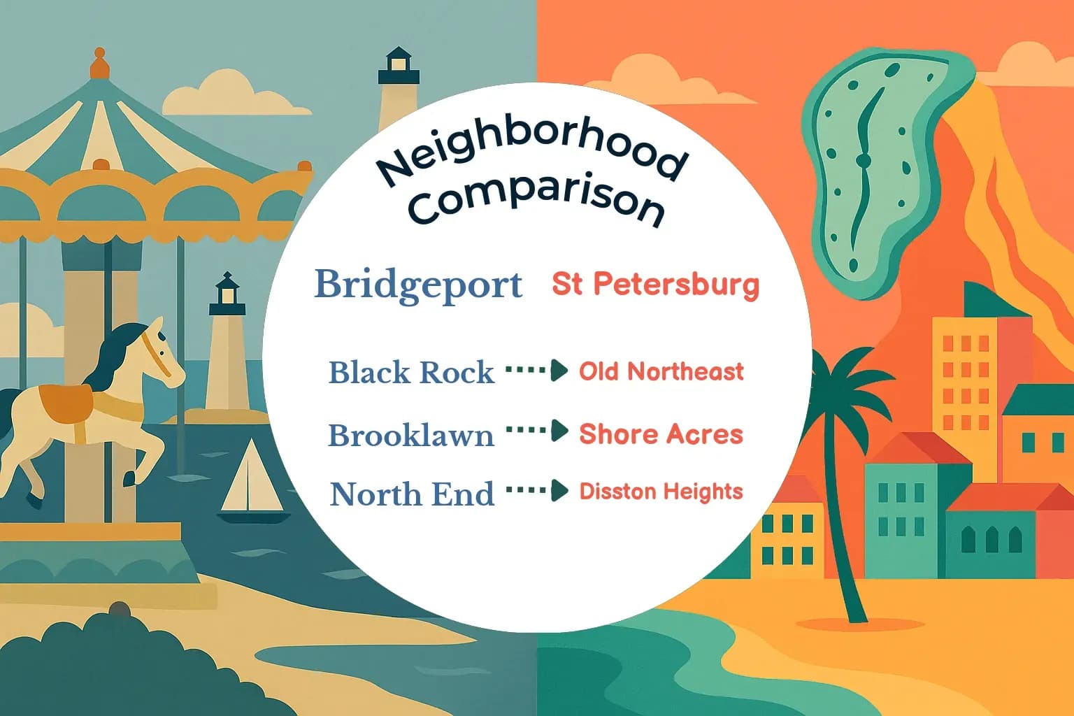Bridgeport vs St. Petersburg Neighborhood Comparison