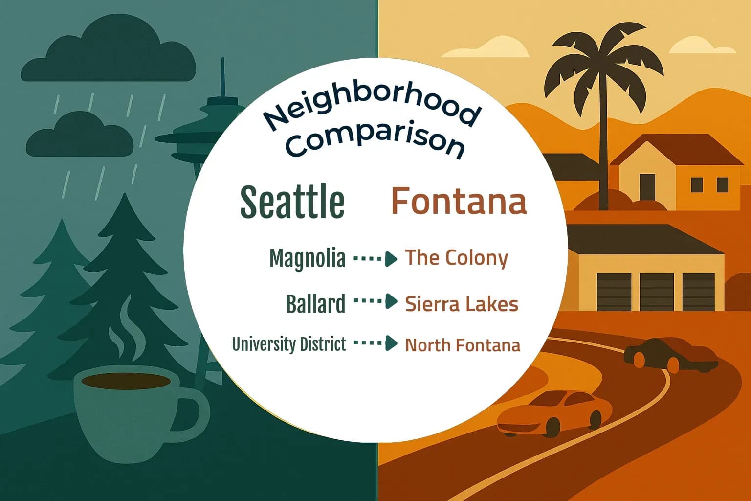Seattle vs Fontana Neighborhood Comparison