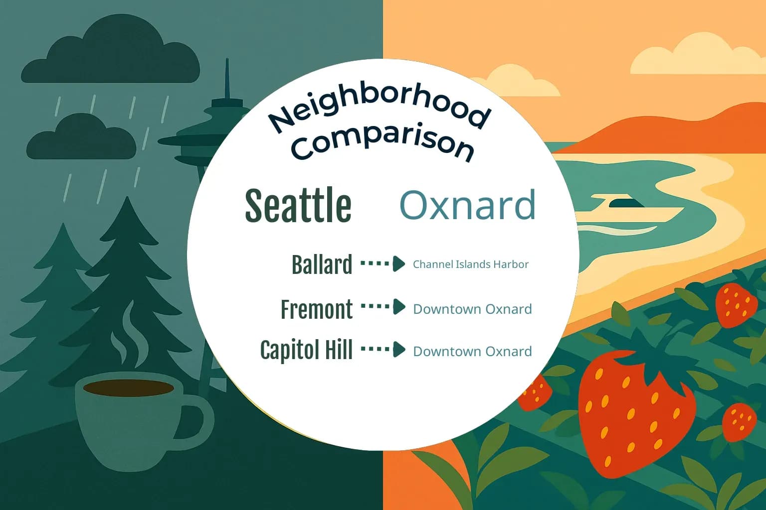 Seattle vs Oxnard Neighborhood Comparison