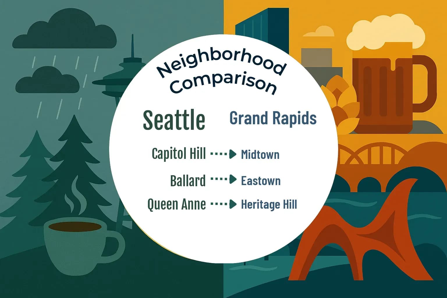 Seattle vs Grand Rapids Neighborhood Comparison