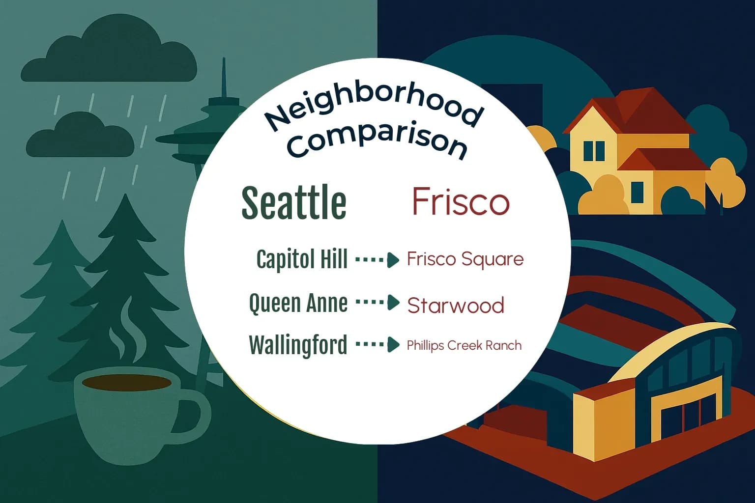 Seattle vs Frisco Neighborhood Comparison