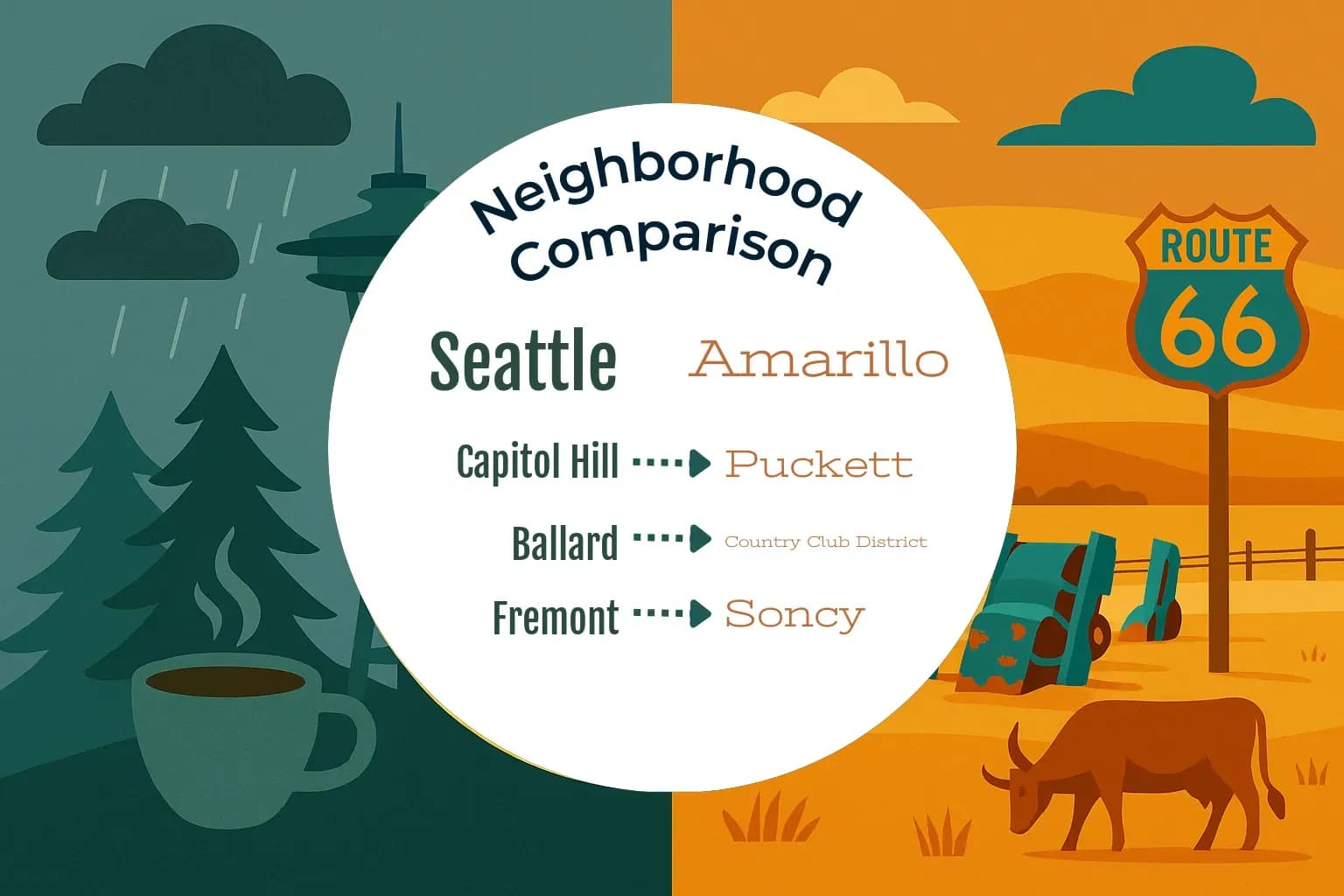 Seattle vs Amarillo Neighborhood Comparison