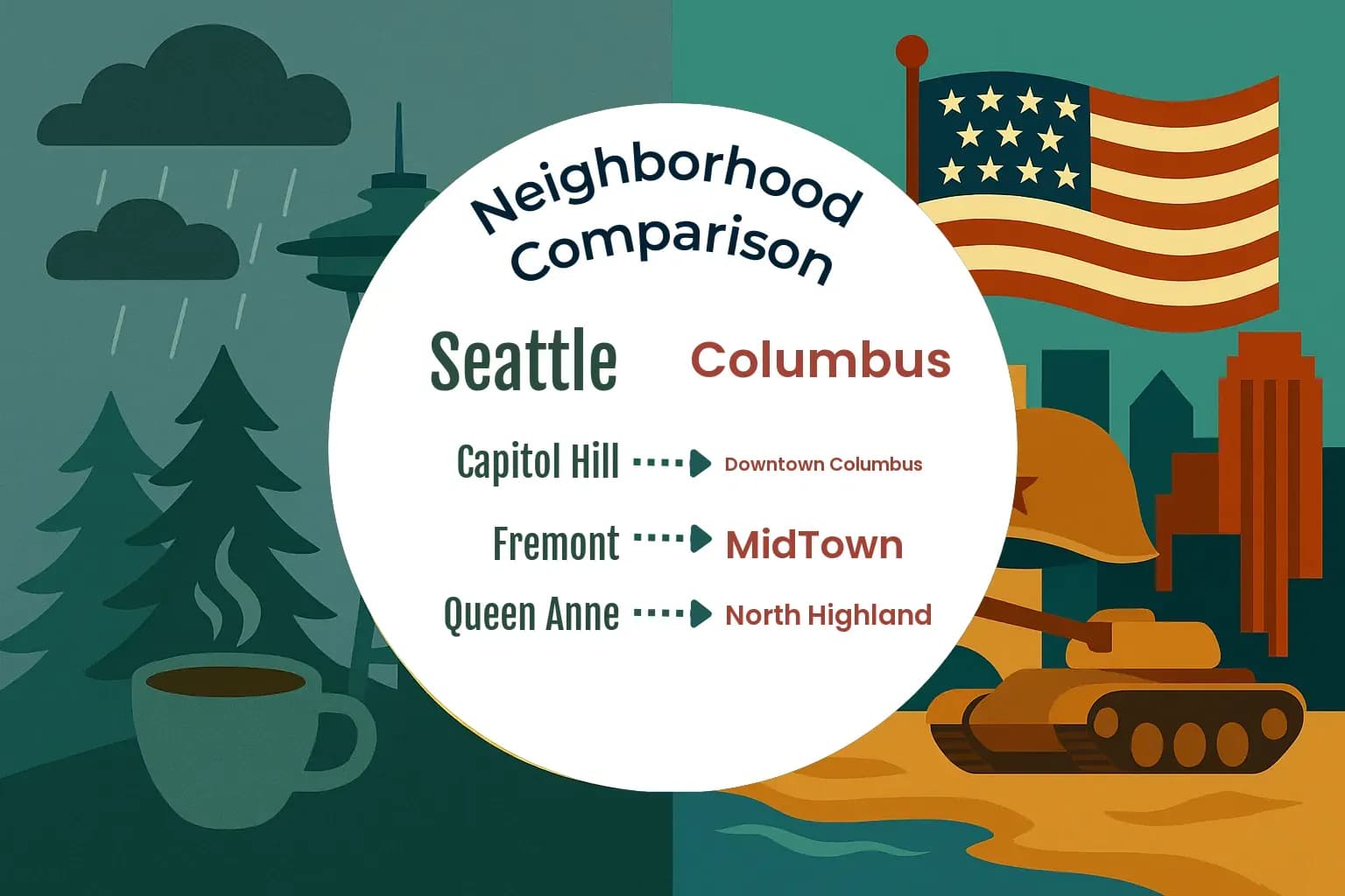 Seattle vs Columbus Neighborhood Comparison