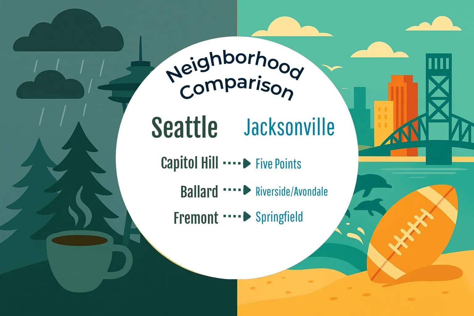 Seattle vs Jacksonville Neighborhood Comparison