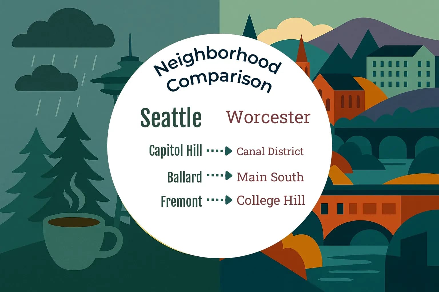Seattle vs Worcester Neighborhood Comparison
