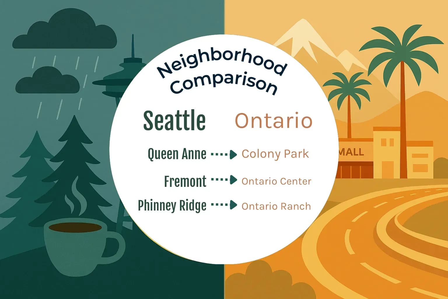 Seattle vs Ontario Neighborhood Comparison