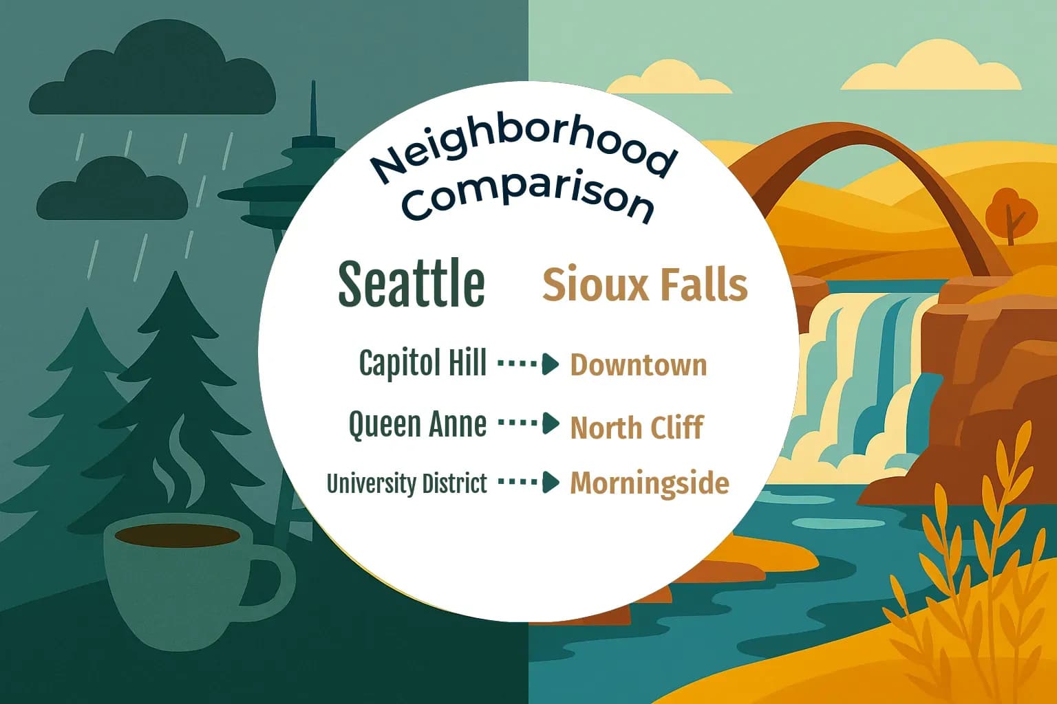 Seattle vs Sioux Falls Neighborhood Comparison