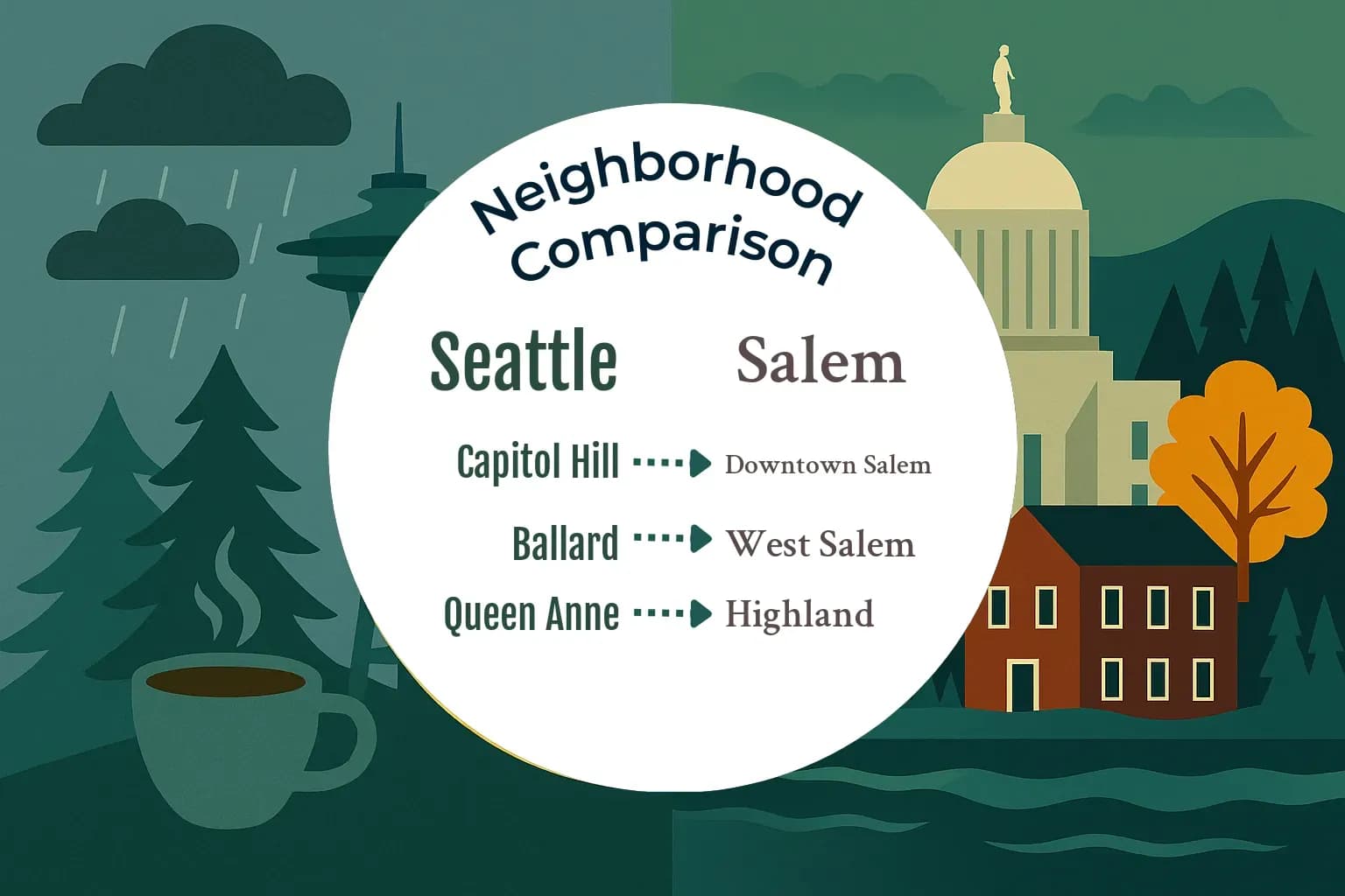 Seattle vs Salem Neighborhood Comparison