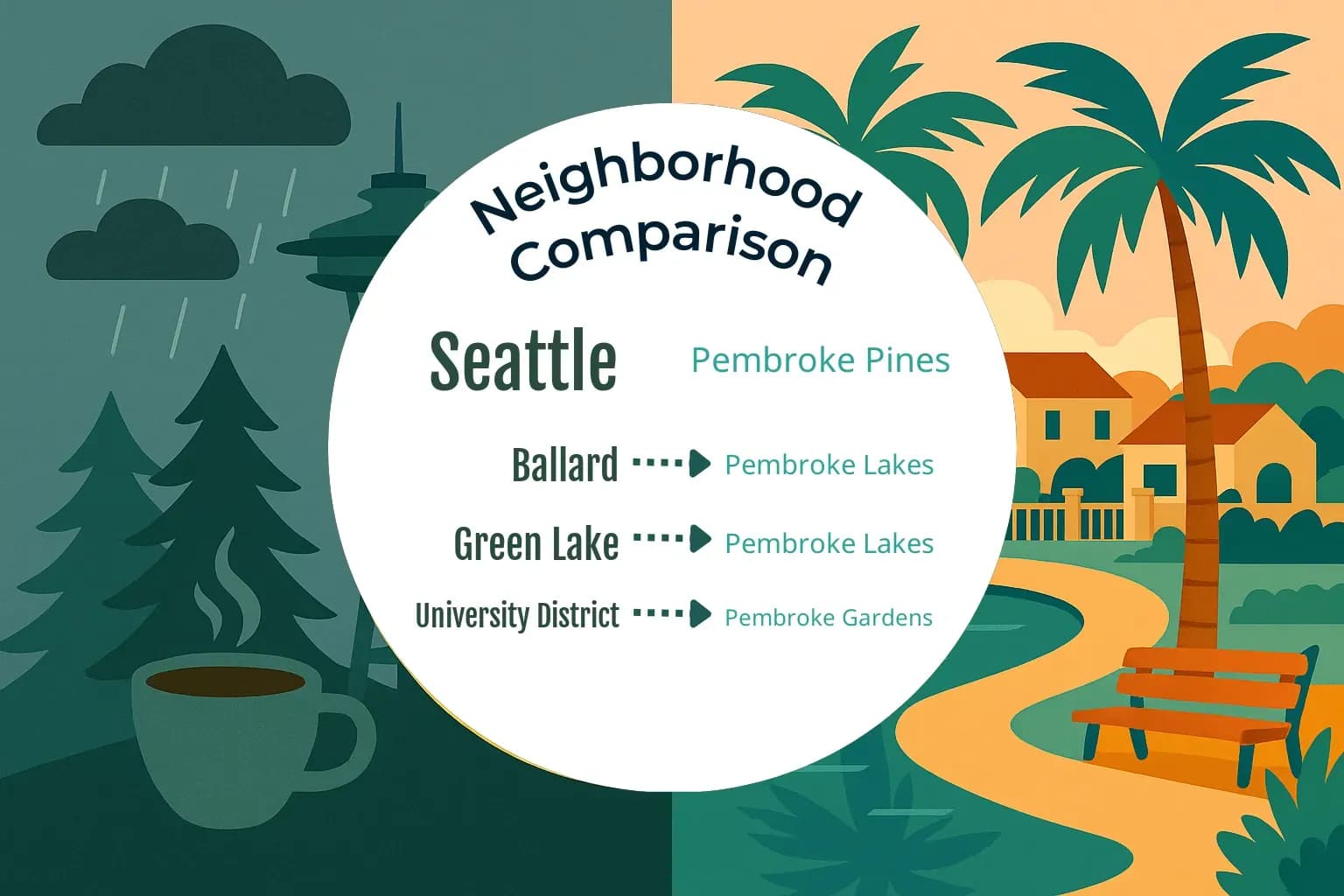 Seattle vs Pembroke Pines Neighborhood Comparison