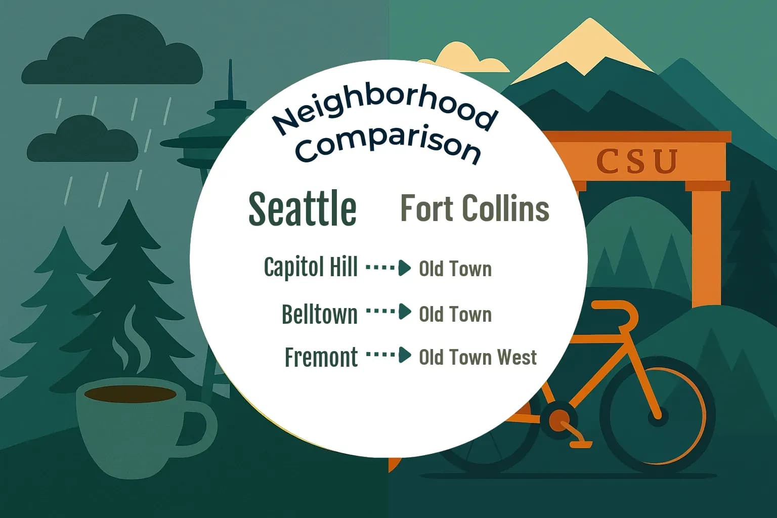 Seattle vs Fort Collins Neighborhood Comparison