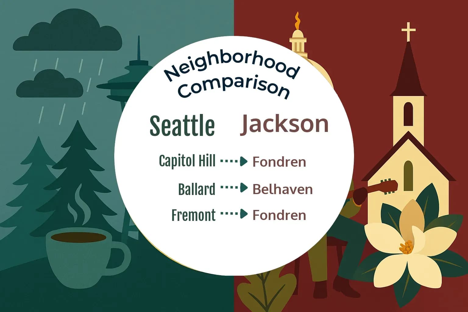 Seattle vs Jackson Neighborhood Comparison