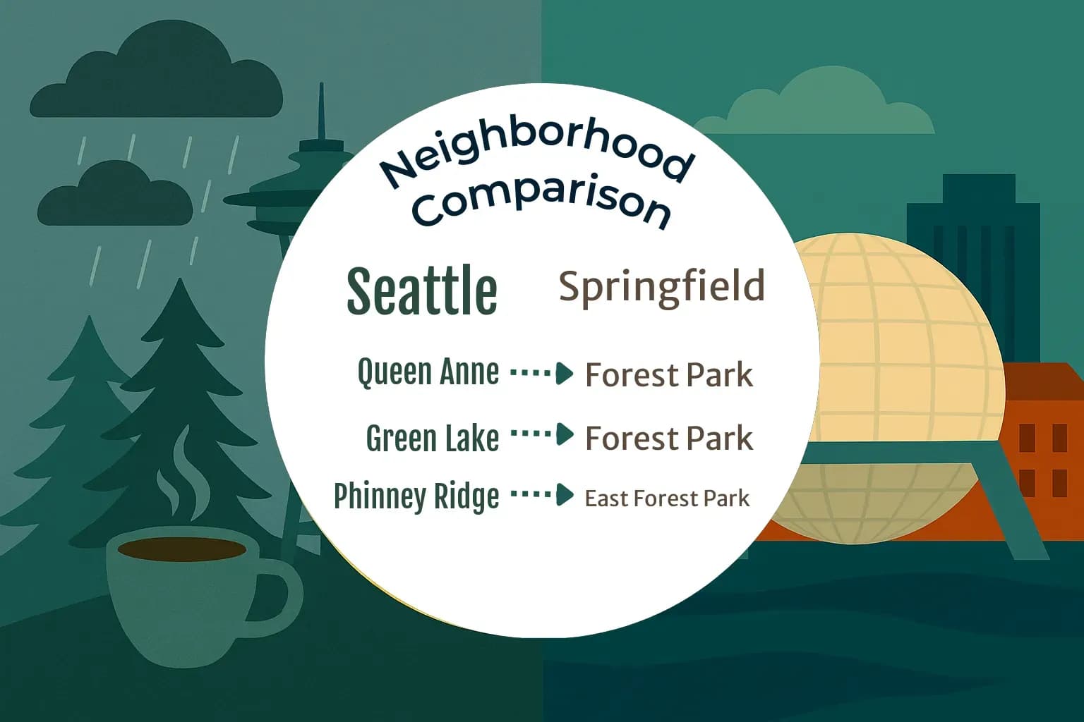 Seattle vs Springfield Neighborhood Comparison